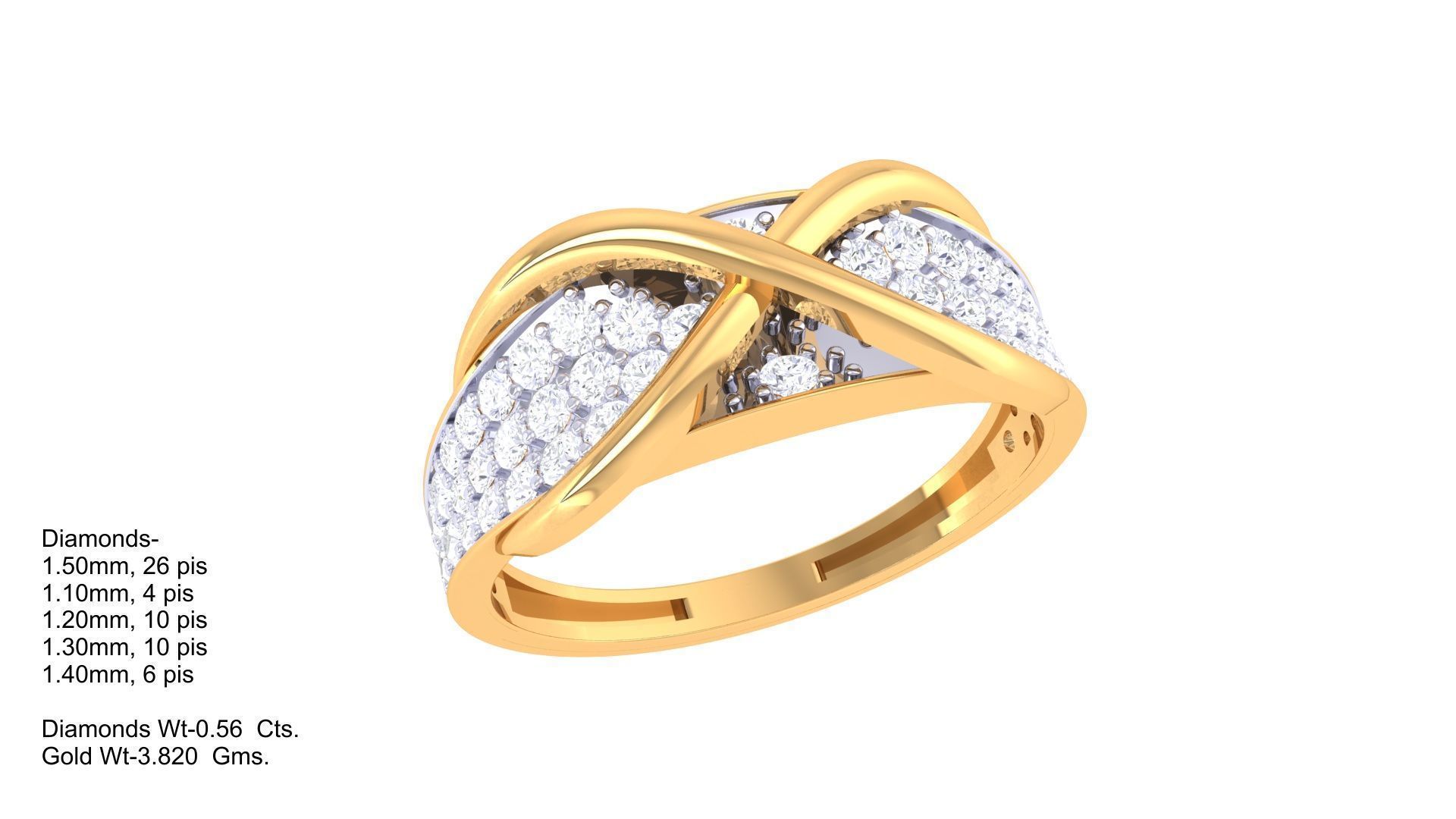 Diamond Ring - 50 3D print model_1