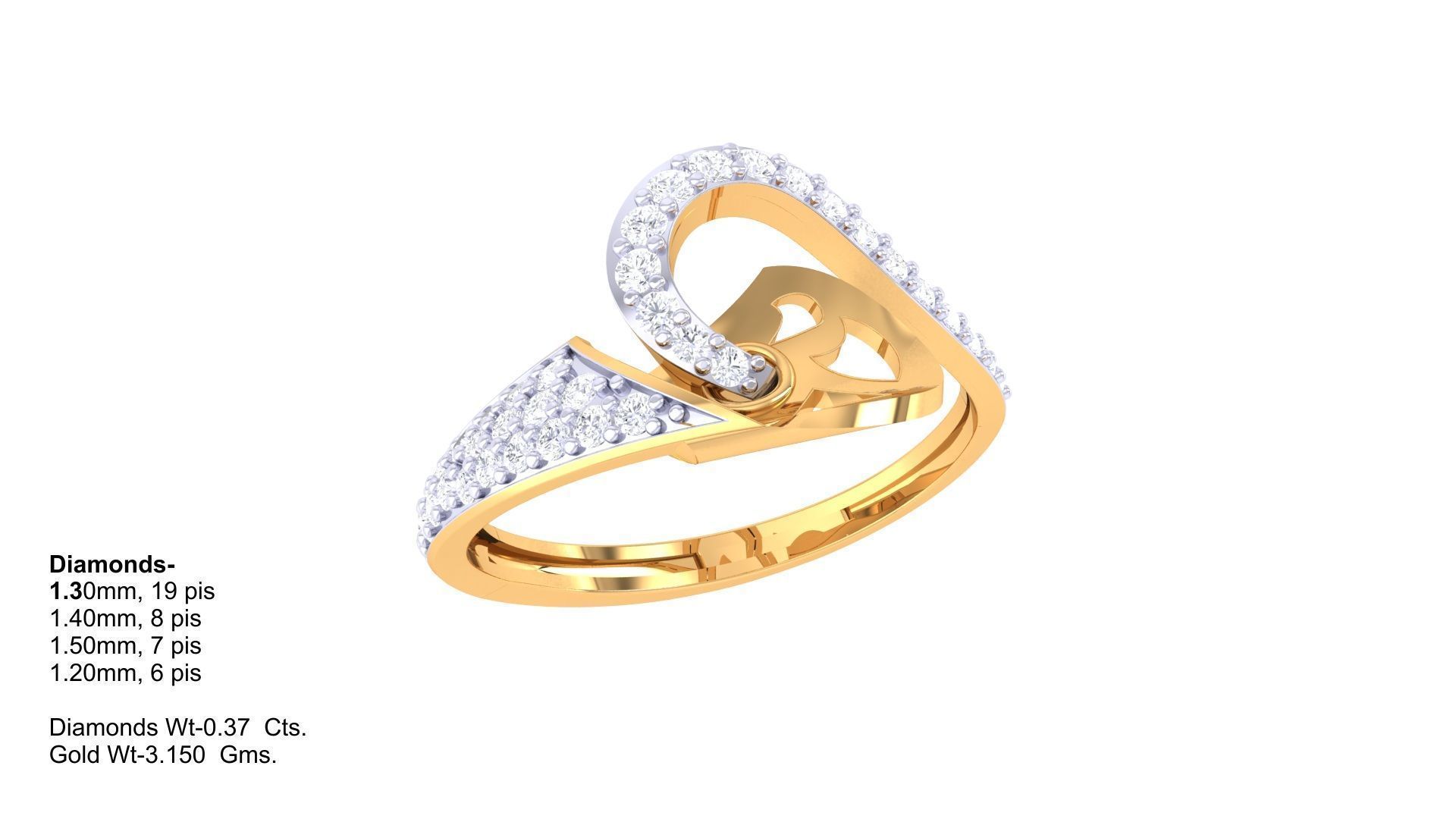 Diamond Ring - 42 3D print model_1