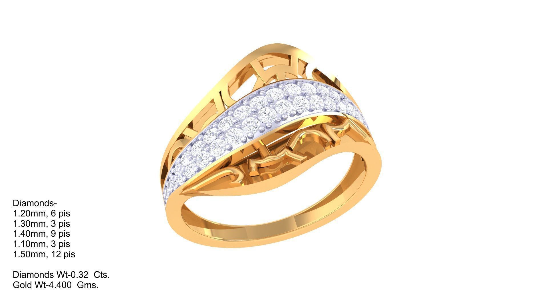 Diamond Ring - 4 3D print model_1