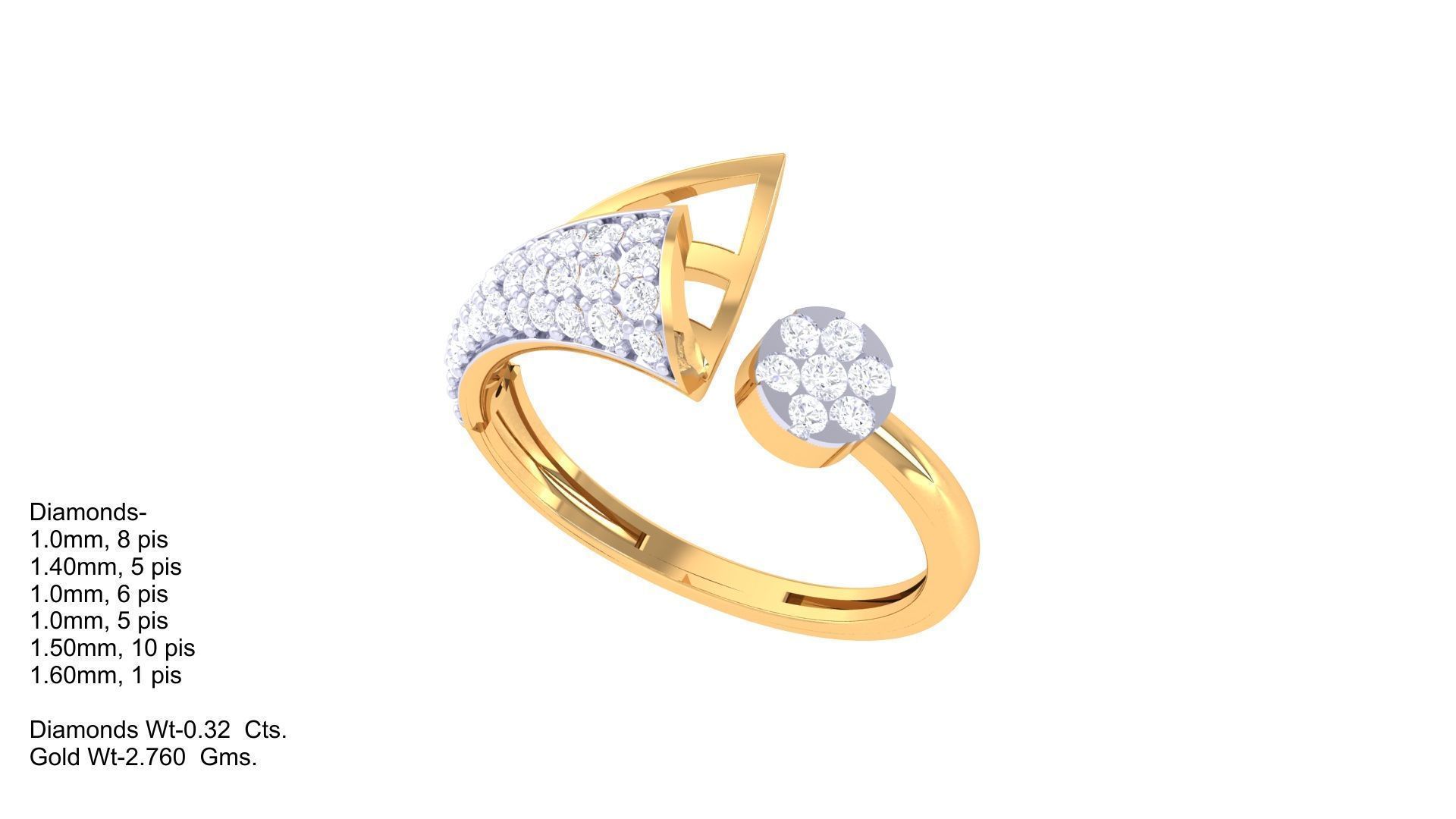 Diamond Ring - 38 3D print model_1
