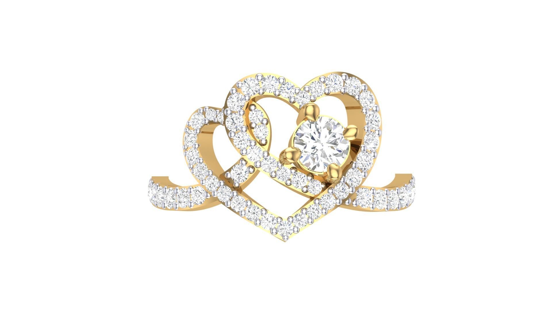 Solitaire Ring - 1 3D print model_2