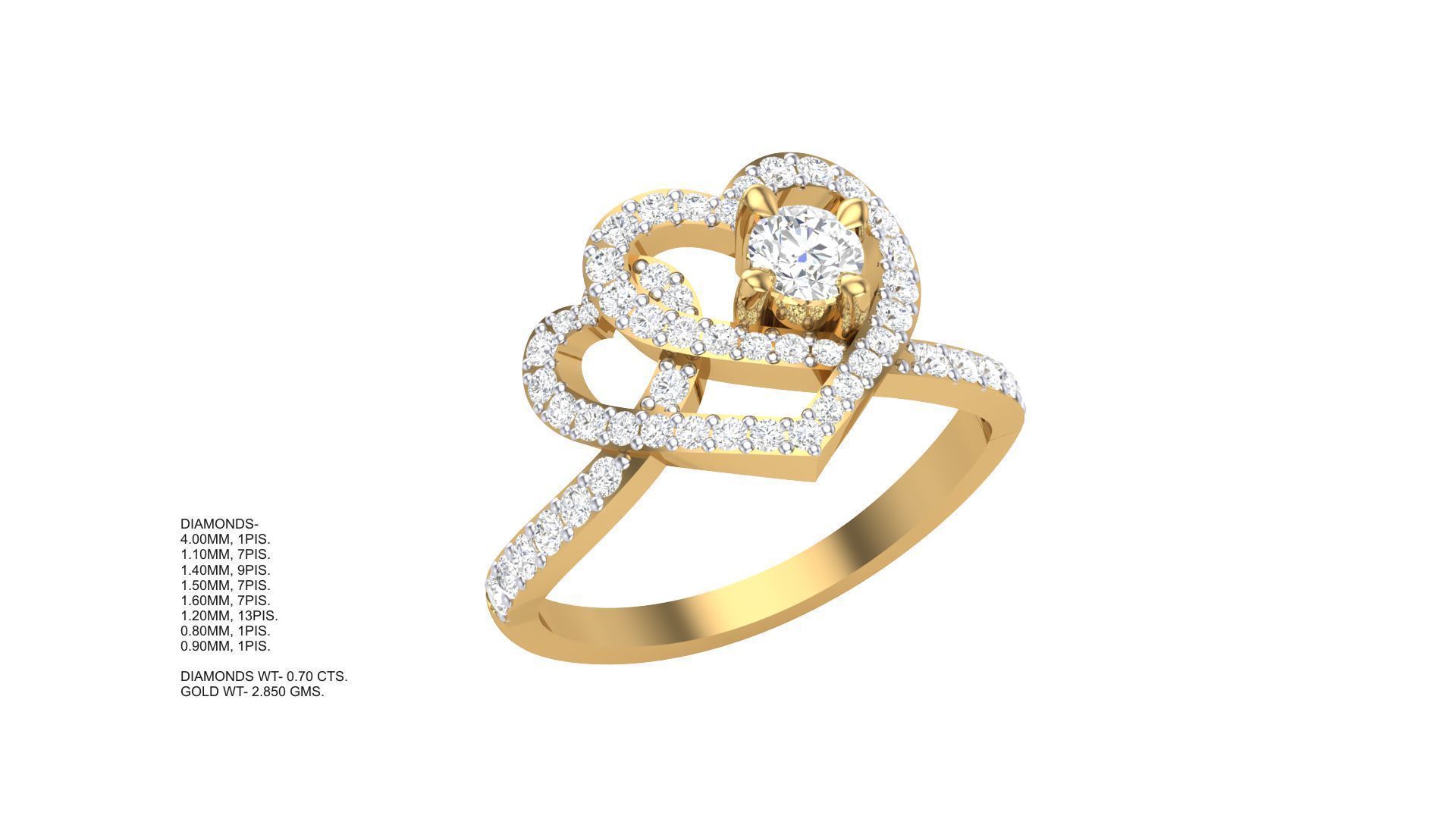 Solitaire Ring - 1 3D print model_1