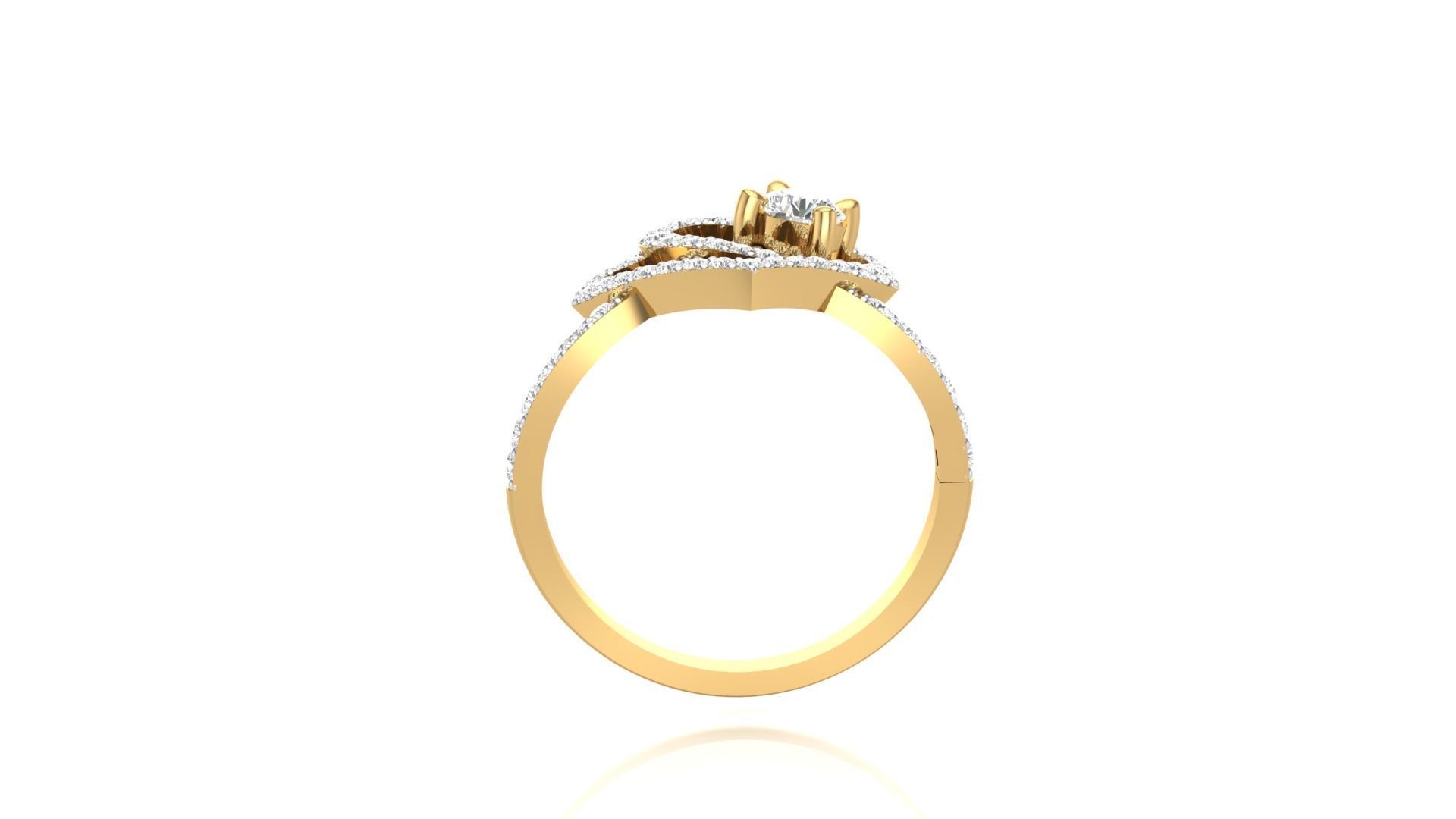 Solitaire Ring - 1 3D print model_3