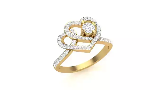 Solitaire Ring - 1 3D print model