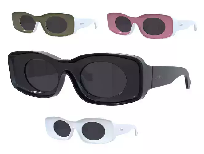 Loewe Paulas Ibiza Original Sunglasses Low-poly 3D model