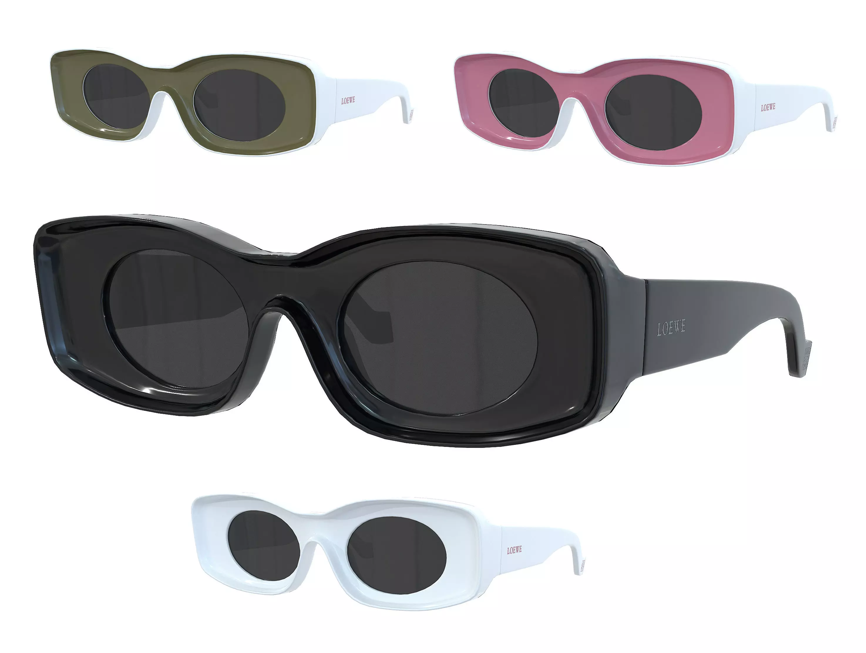 Loewe Paulas Ibiza Original Sunglasses Low-poly 3D model_0