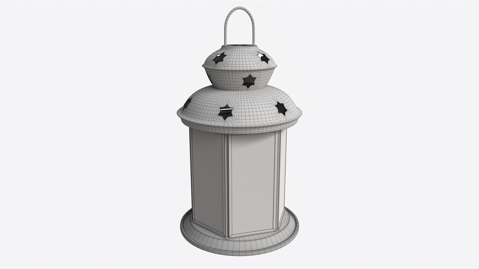 Christmas Candle Lantern 3D model_6