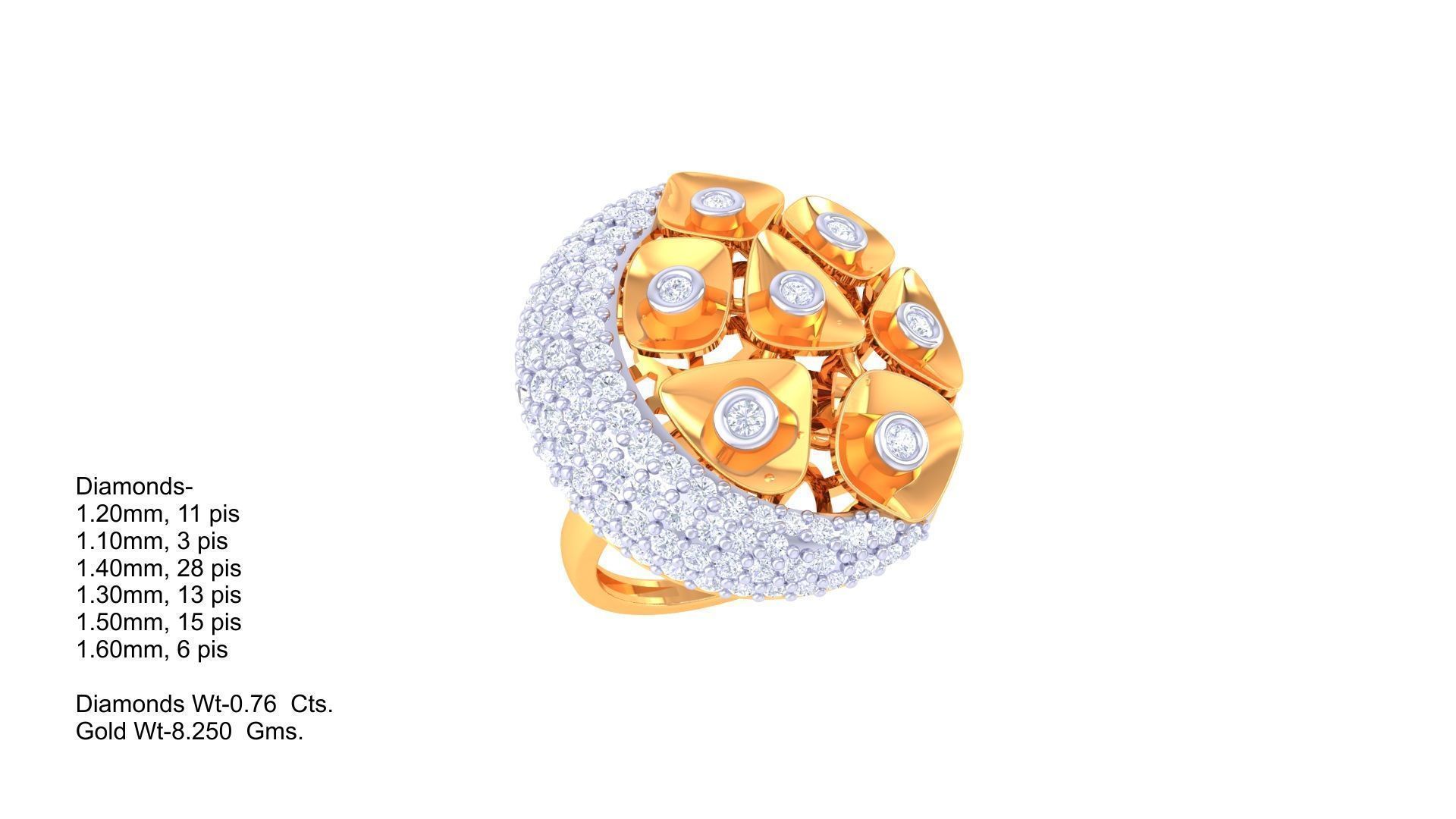 Cocktail Ring - 75 3D print model_1