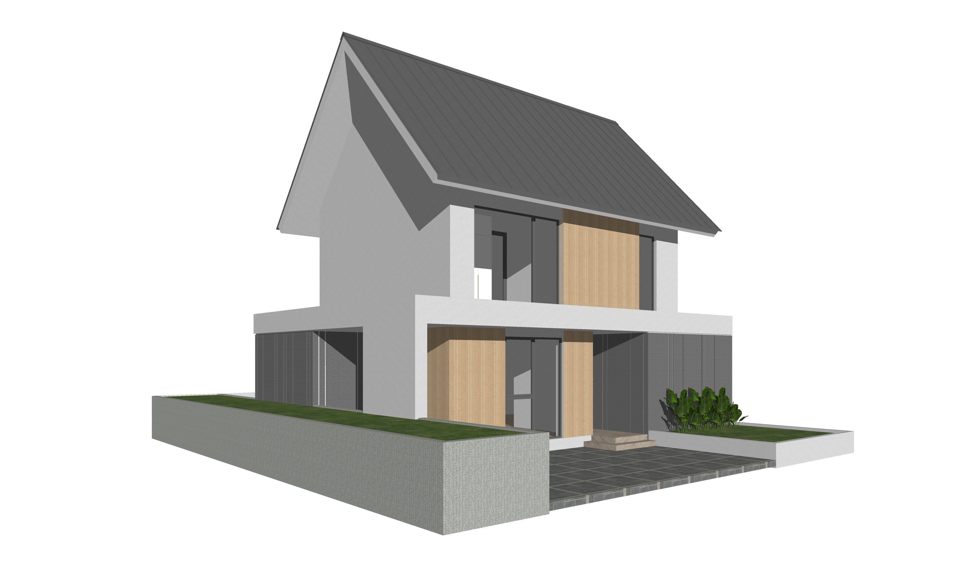 Tropical minimalist residential design 1 3D model_1