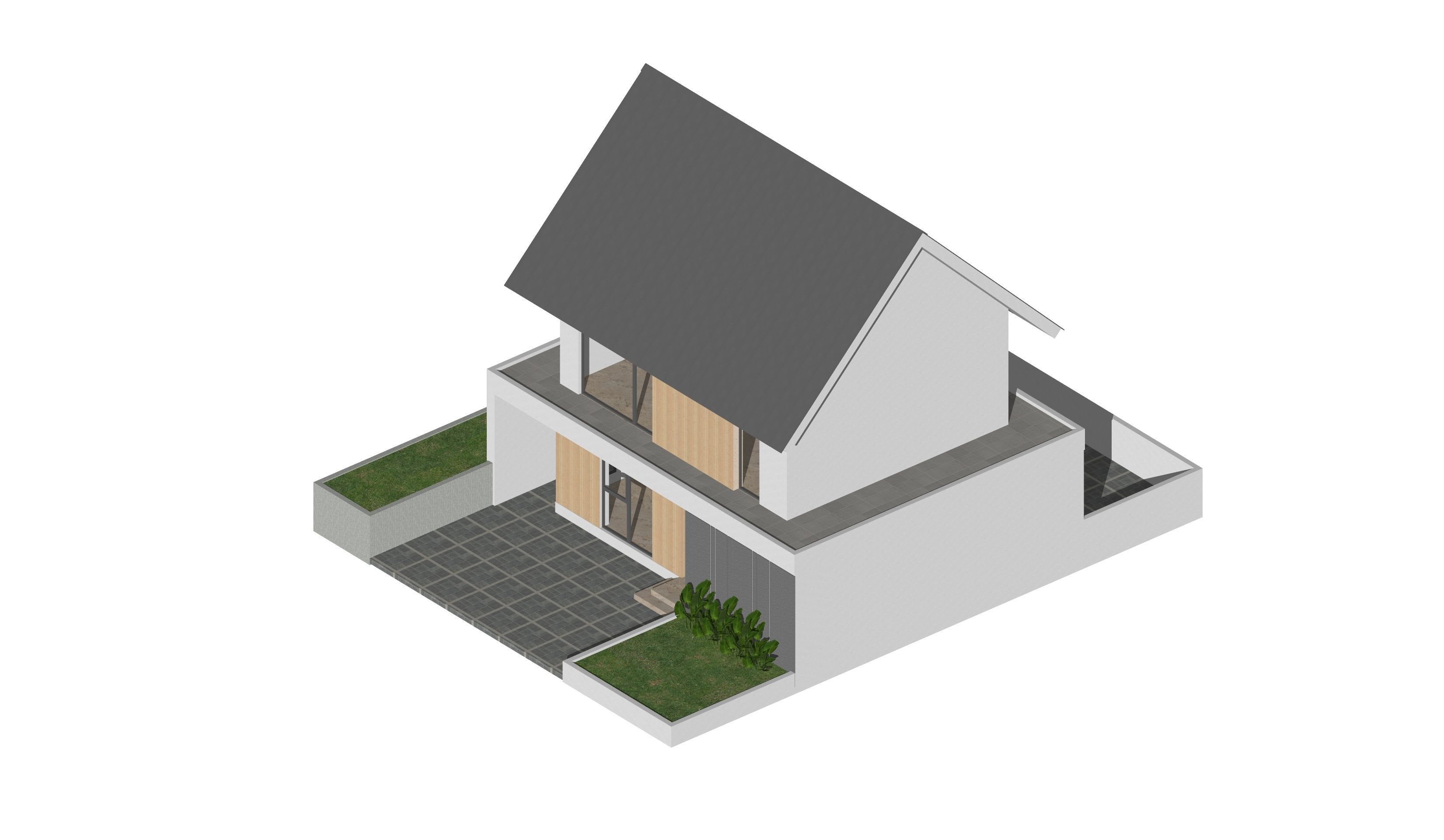 Tropical minimalist residential design 1 3D model_3