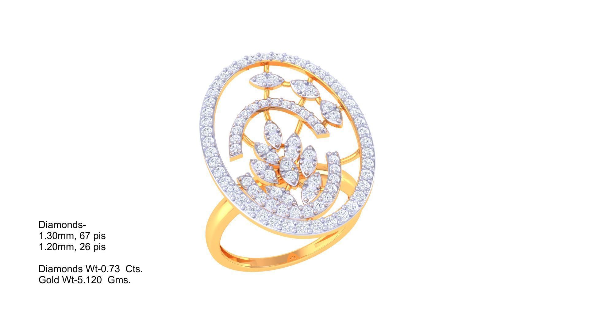 Cocktail Ring - 63 3D print model_1