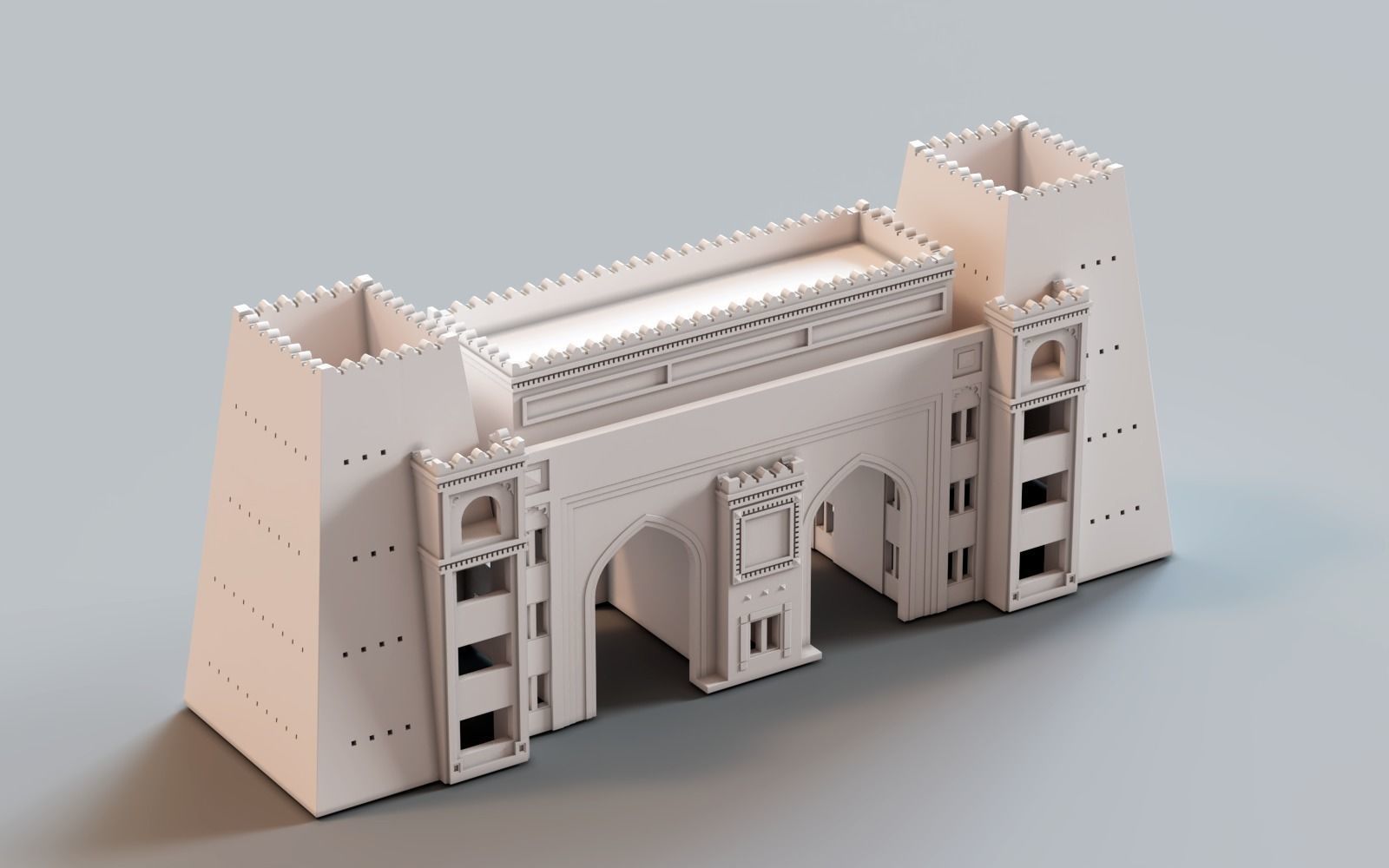 historical buildings 3d printing bundle  3D print model_12
