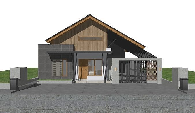 Tropical minimalist residential design 3 3D model