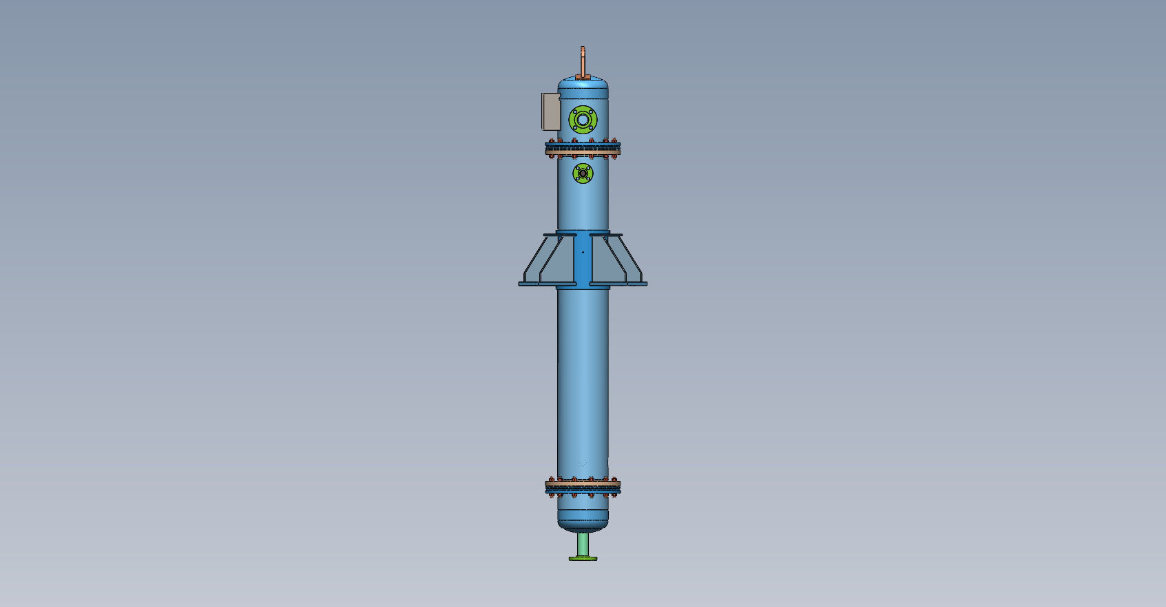 Vertical heat exchanger 3D model_2