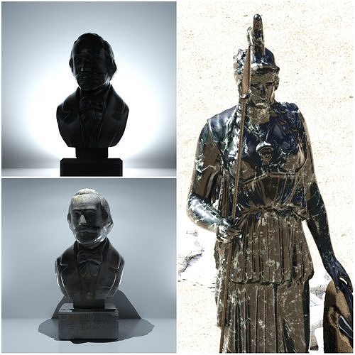 Statue  Low-poly 3D model