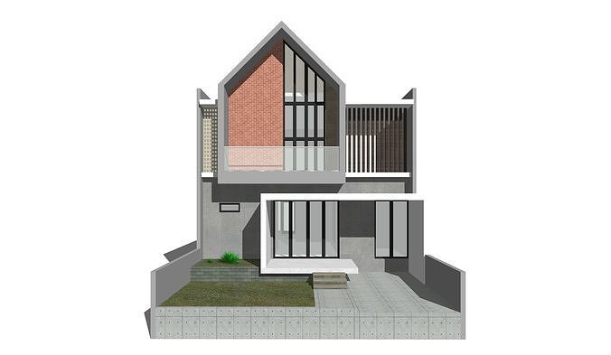 Tropical minimalist residential design 6 3D model