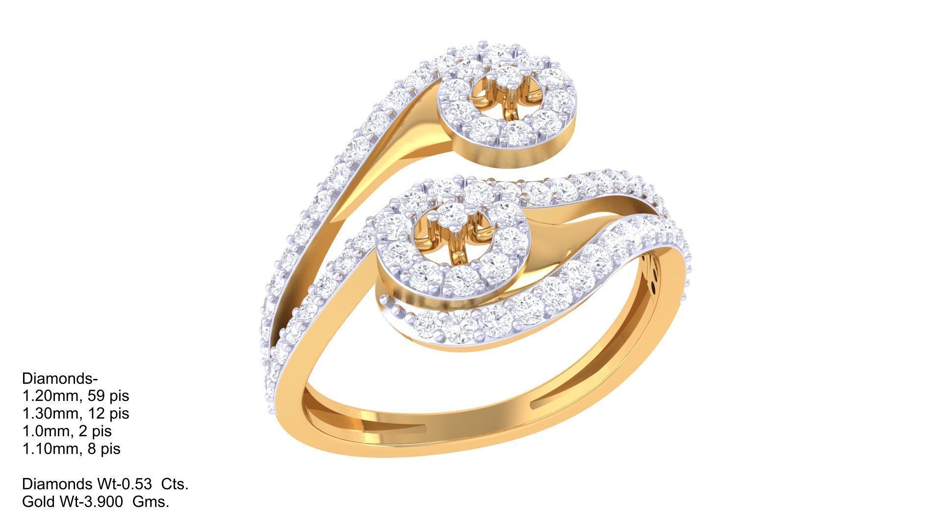 Diamond Ring - 57 3D print model_1