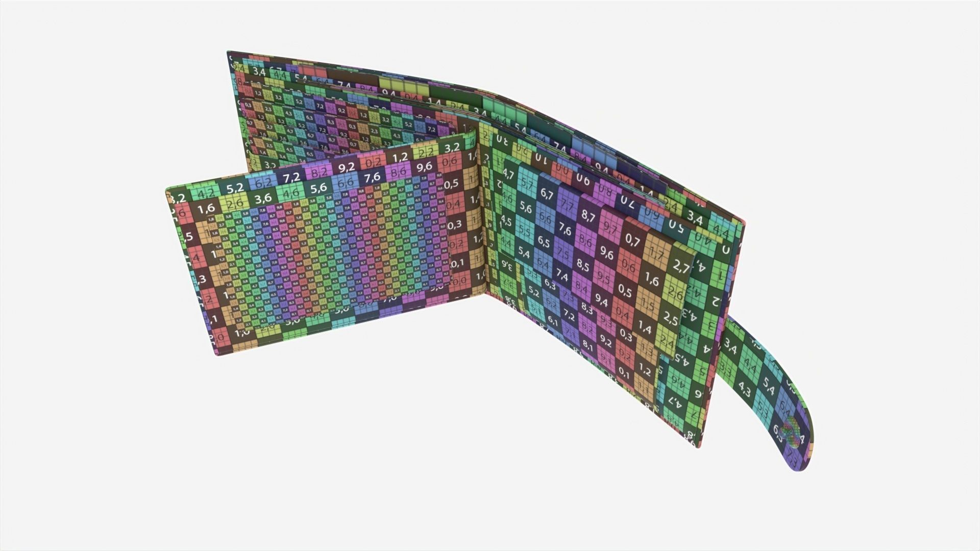 Leather Wallet for Men Unfolded 02 3D model_8