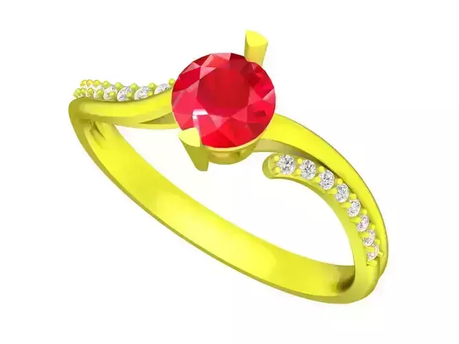 kute korean diamond women ring 4871