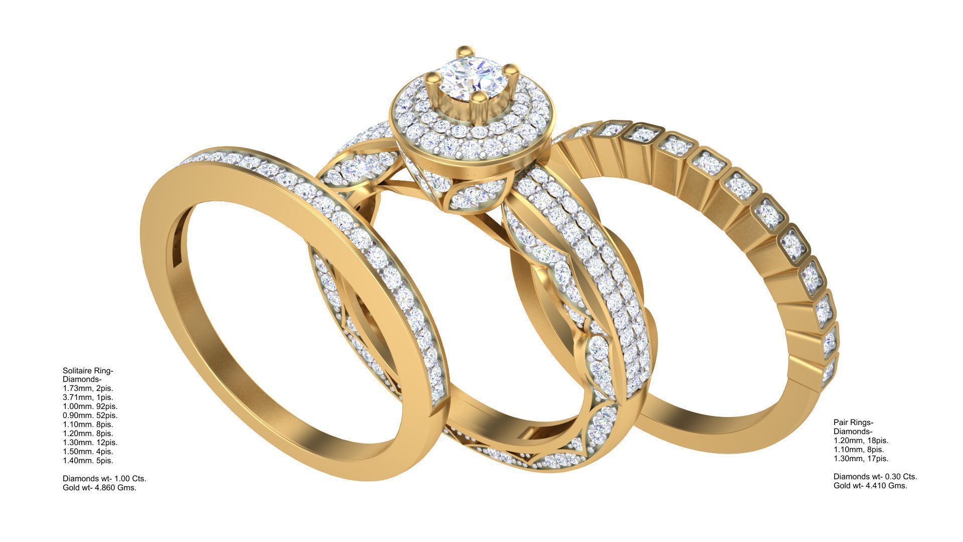 Solitaire Ring - 7 3D print model_1