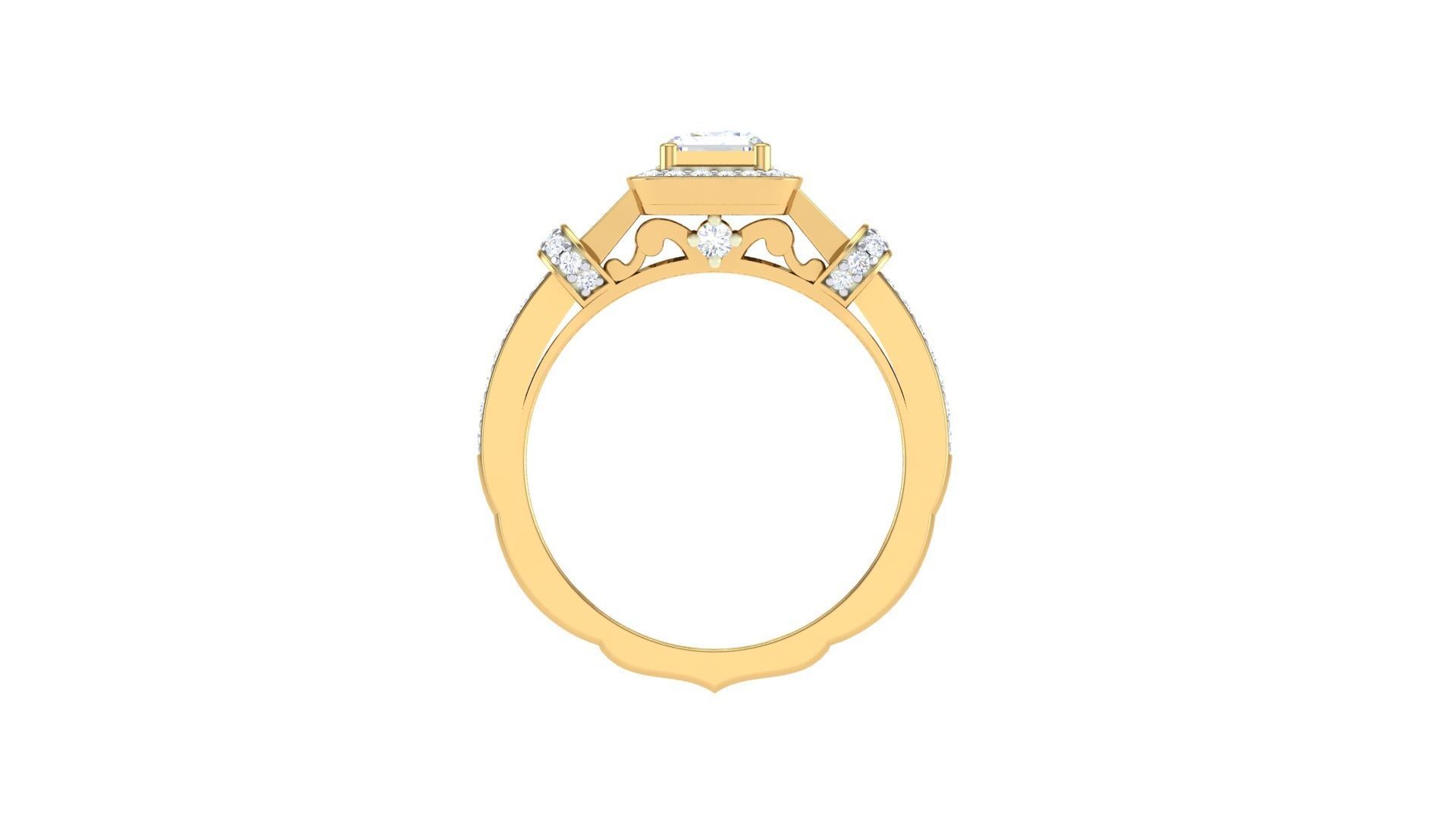 Solitaire Ring - 5 3D print model_9