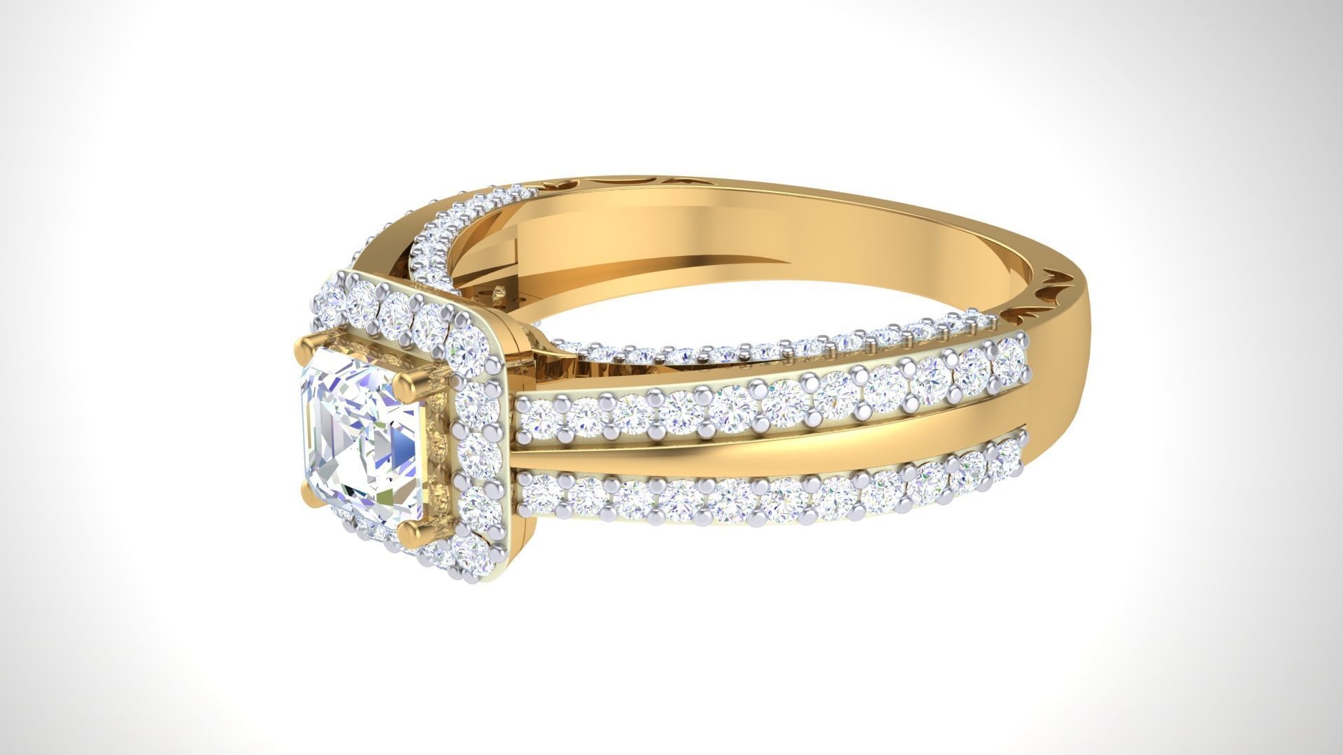 Solitaire Ring - 4 3D print model_10