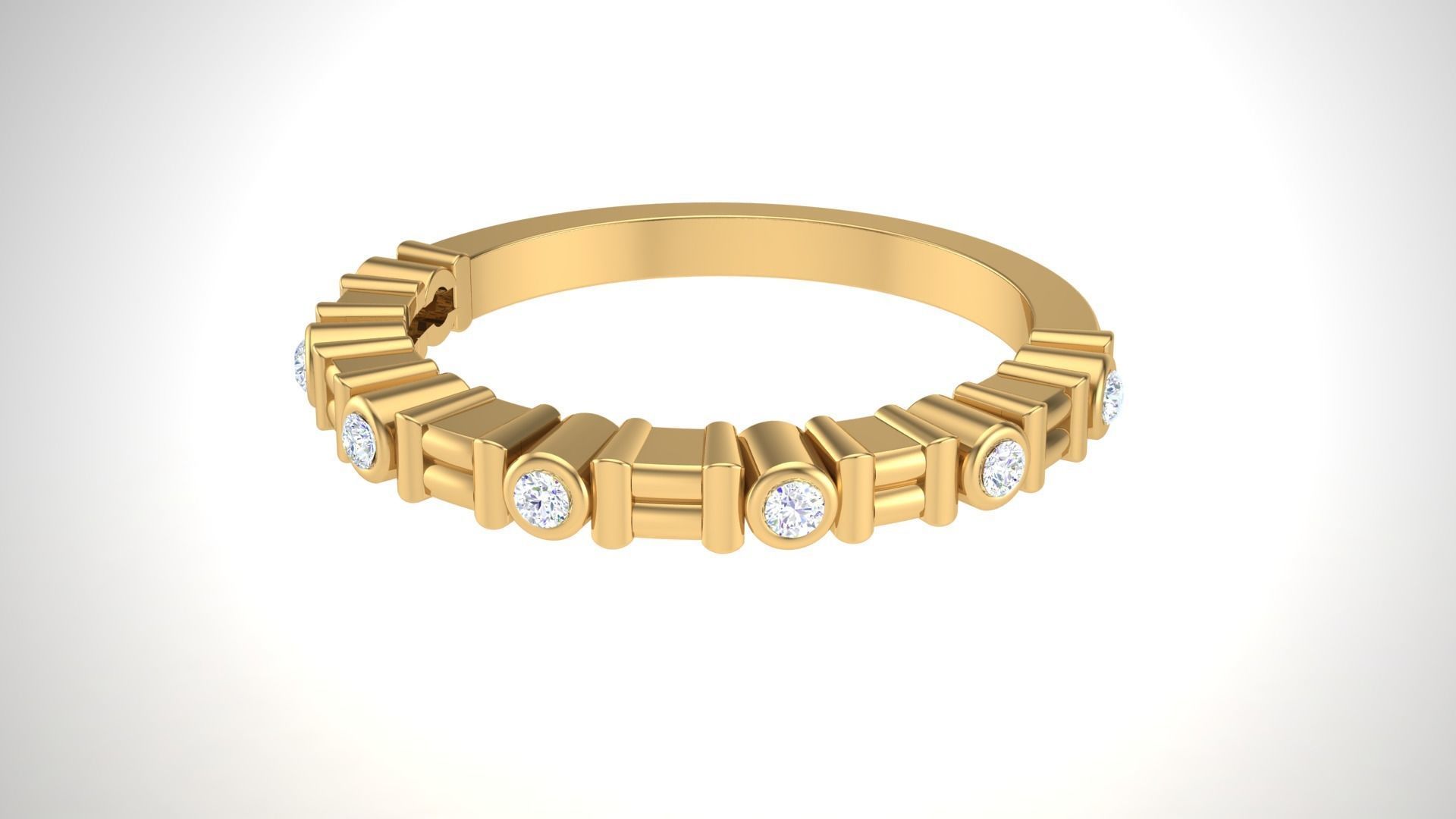 Solitaire Ring - 4 3D print model_4