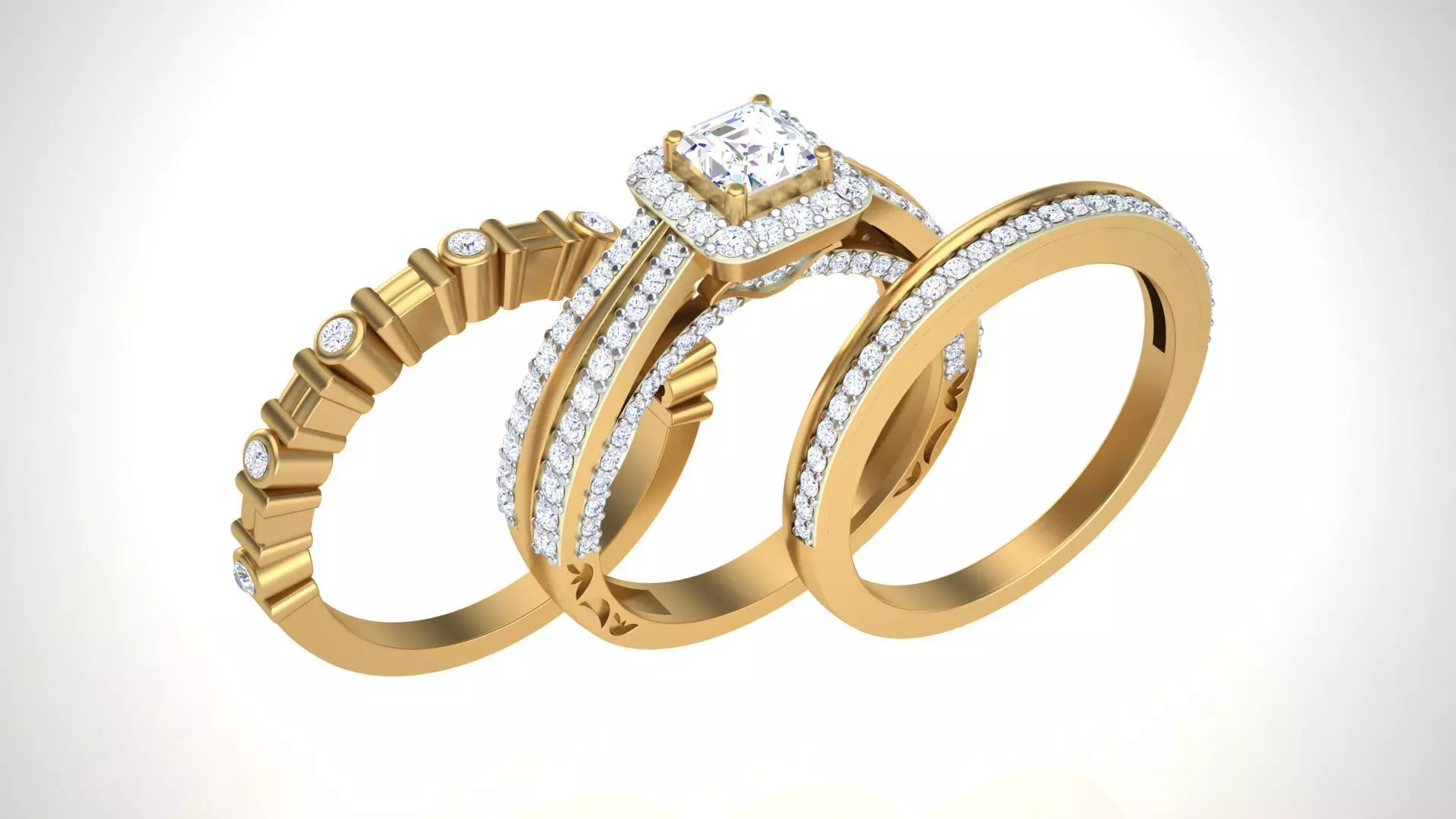 Solitaire Ring - 4 3D print model_0