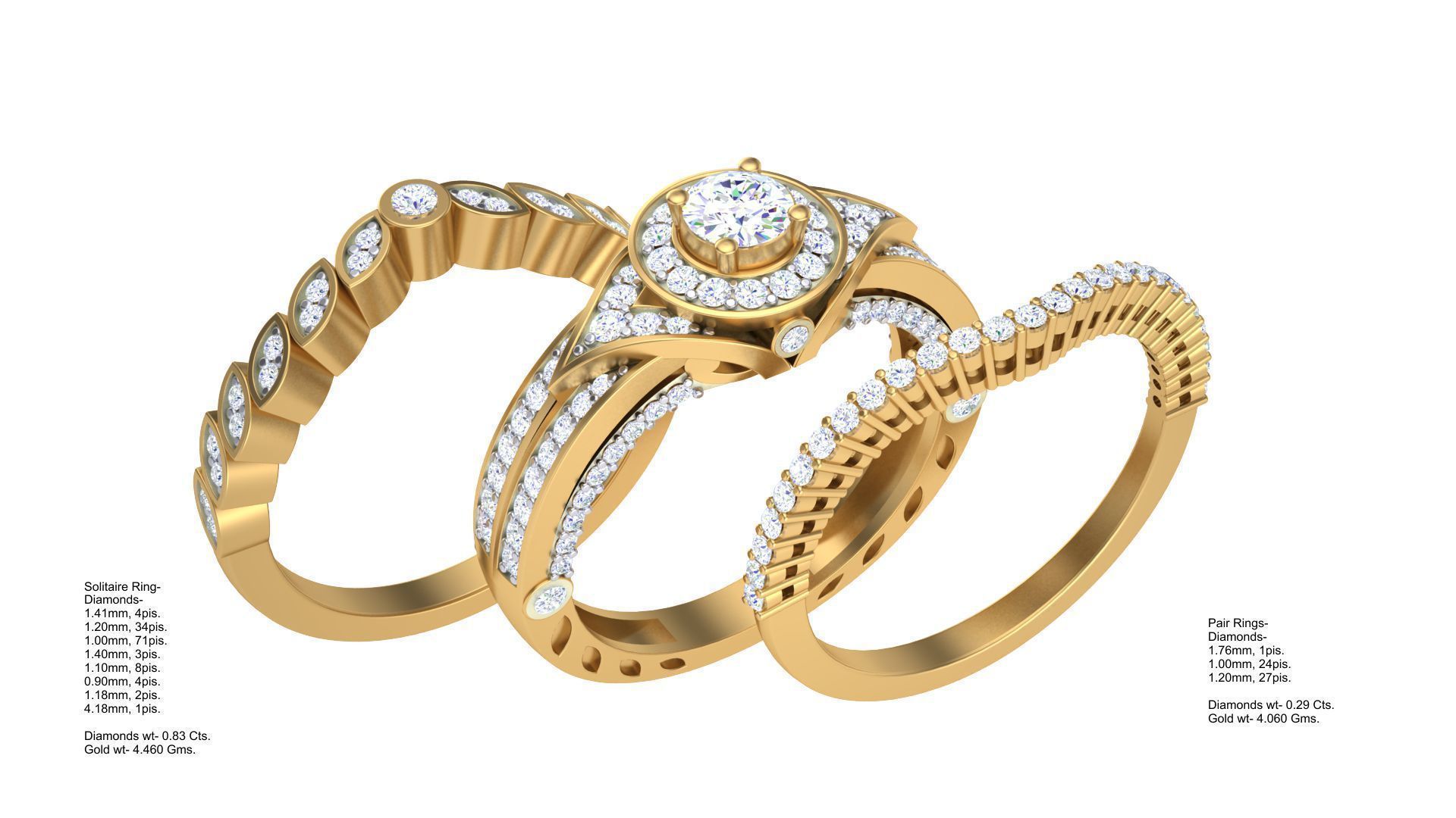 Solitaire Ring - 2 3D print model_1