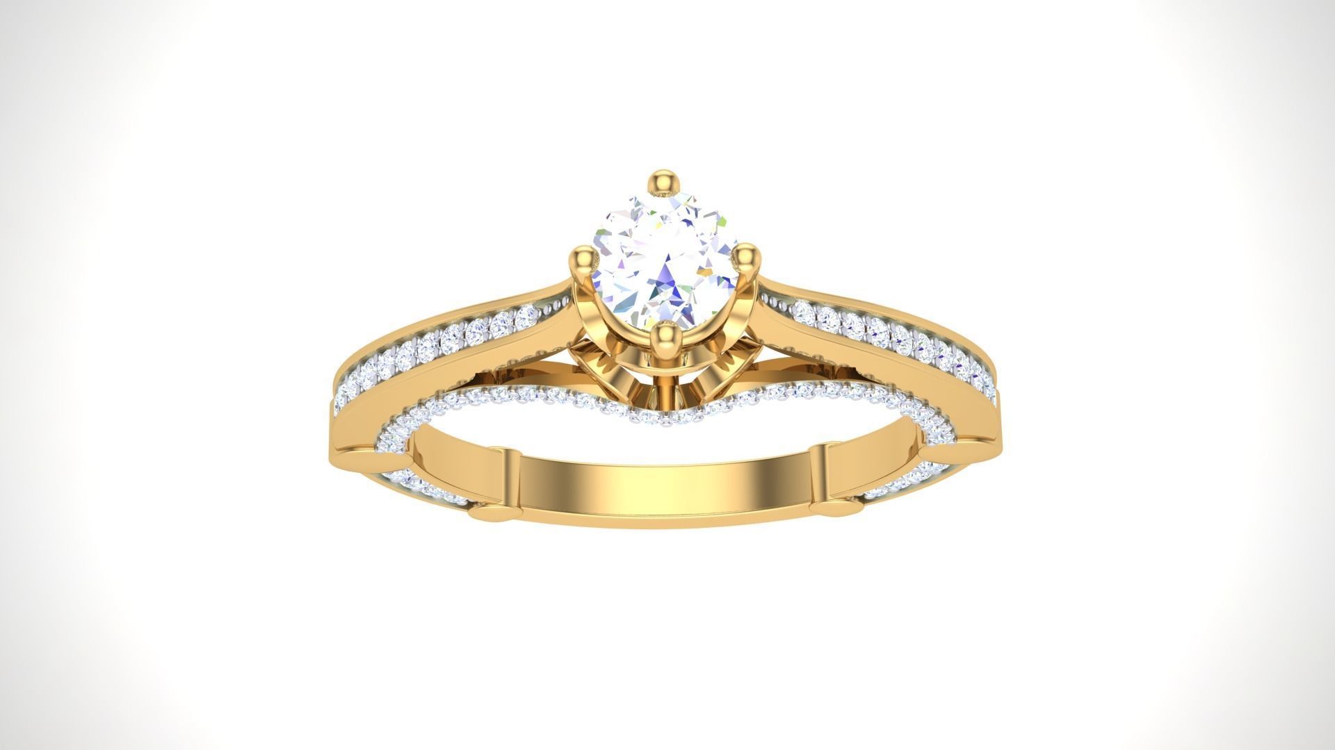 Solitaire Ring - 12 3D print model_8