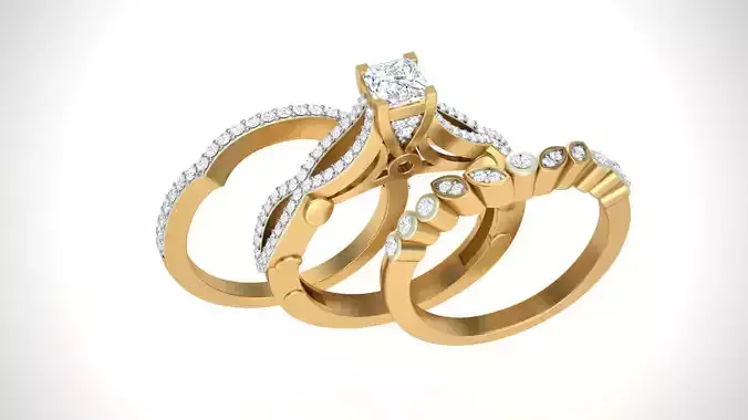 Solitaire Ring - 11 3D print model