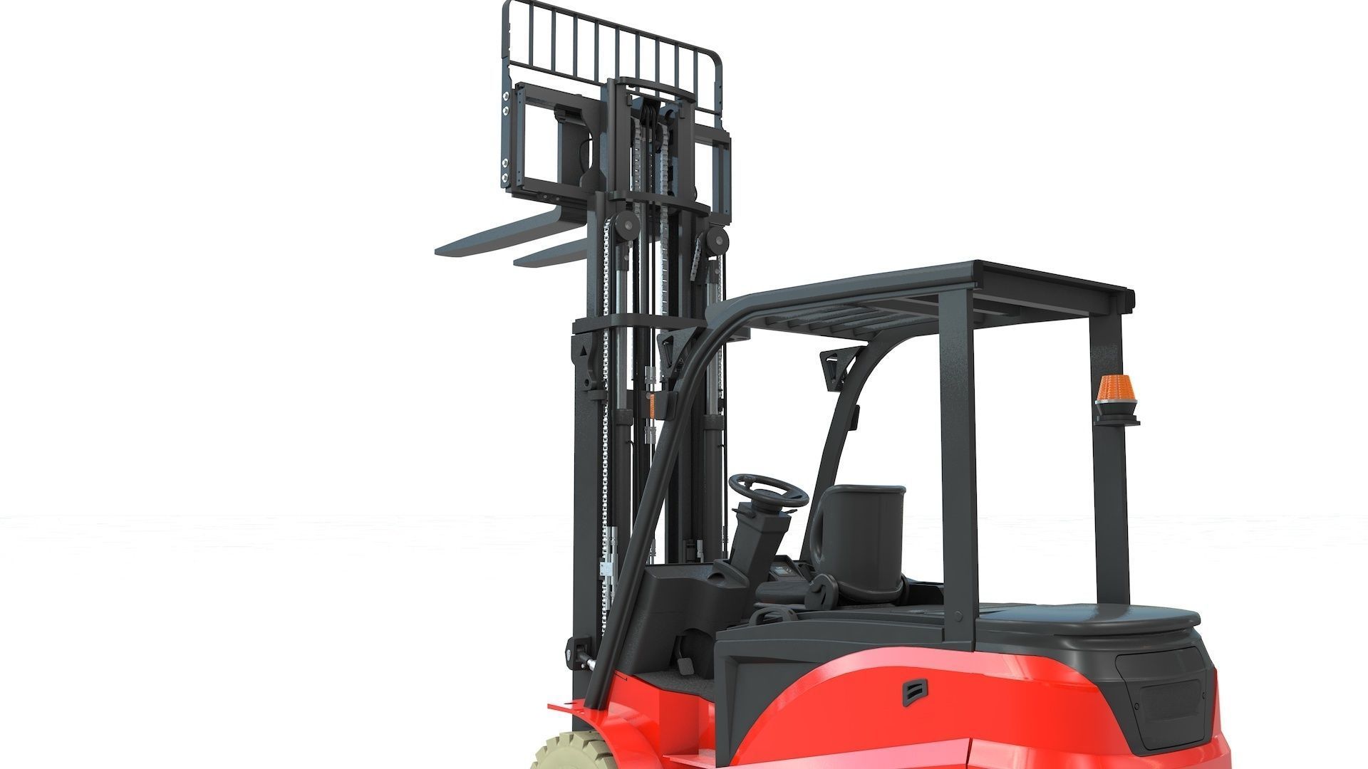 Electrical Forklift Rigged and Animated 3D model_60