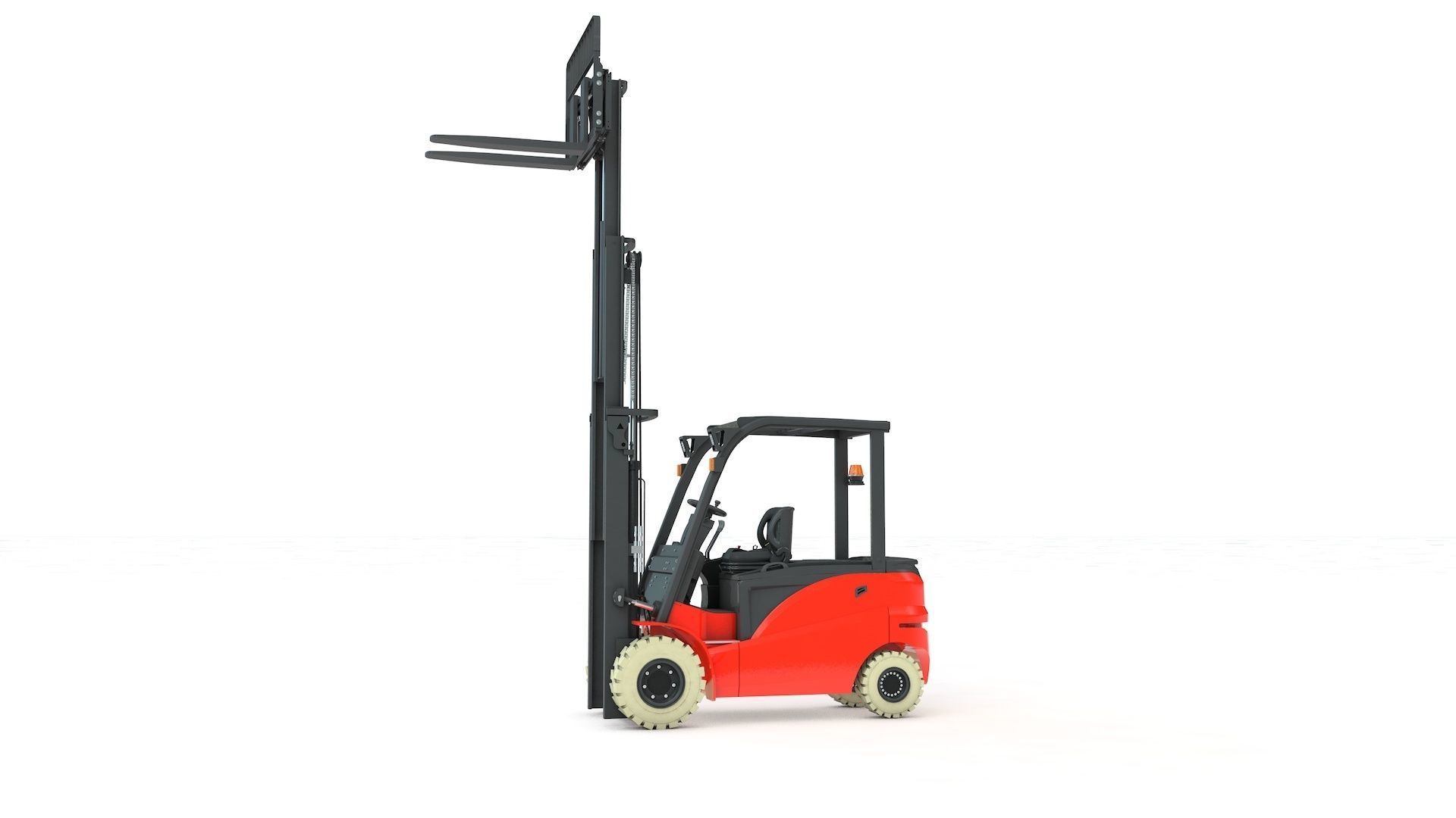 Electrical Forklift Rigged and Animated 3D model_54