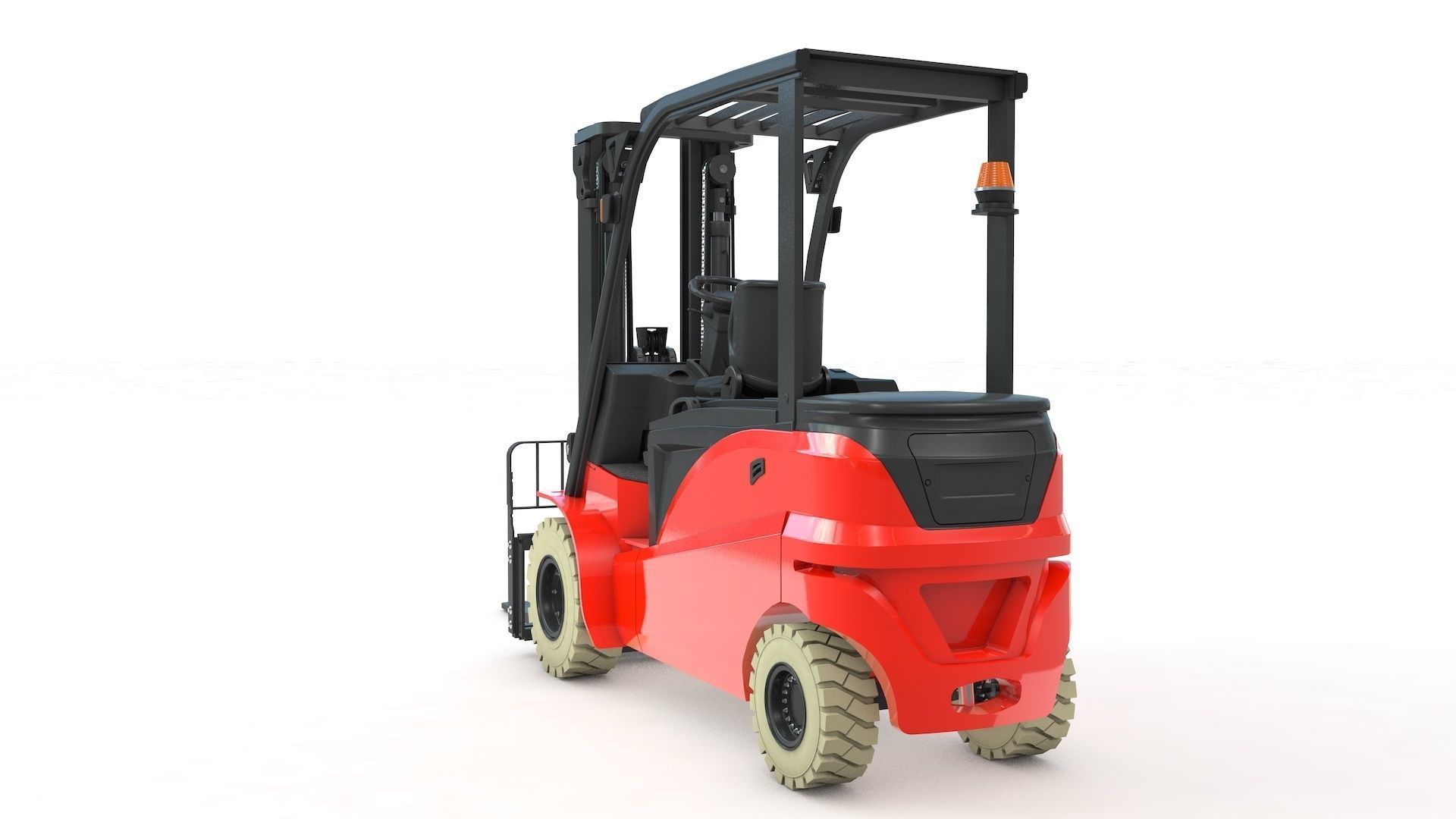 Electrical Forklift Rigged and Animated 3D model_3