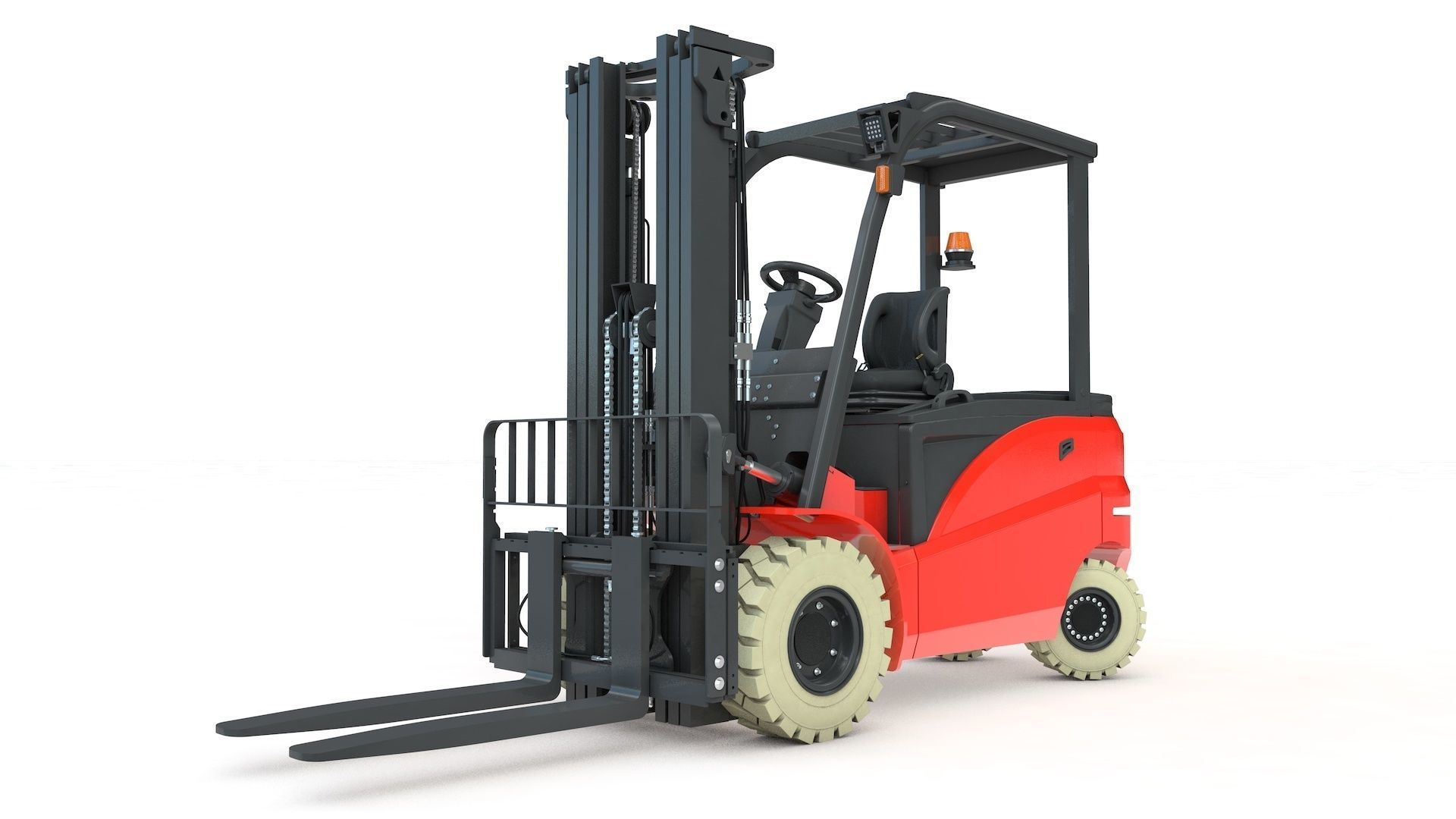 Electrical Forklift Rigged and Animated 3D model_12