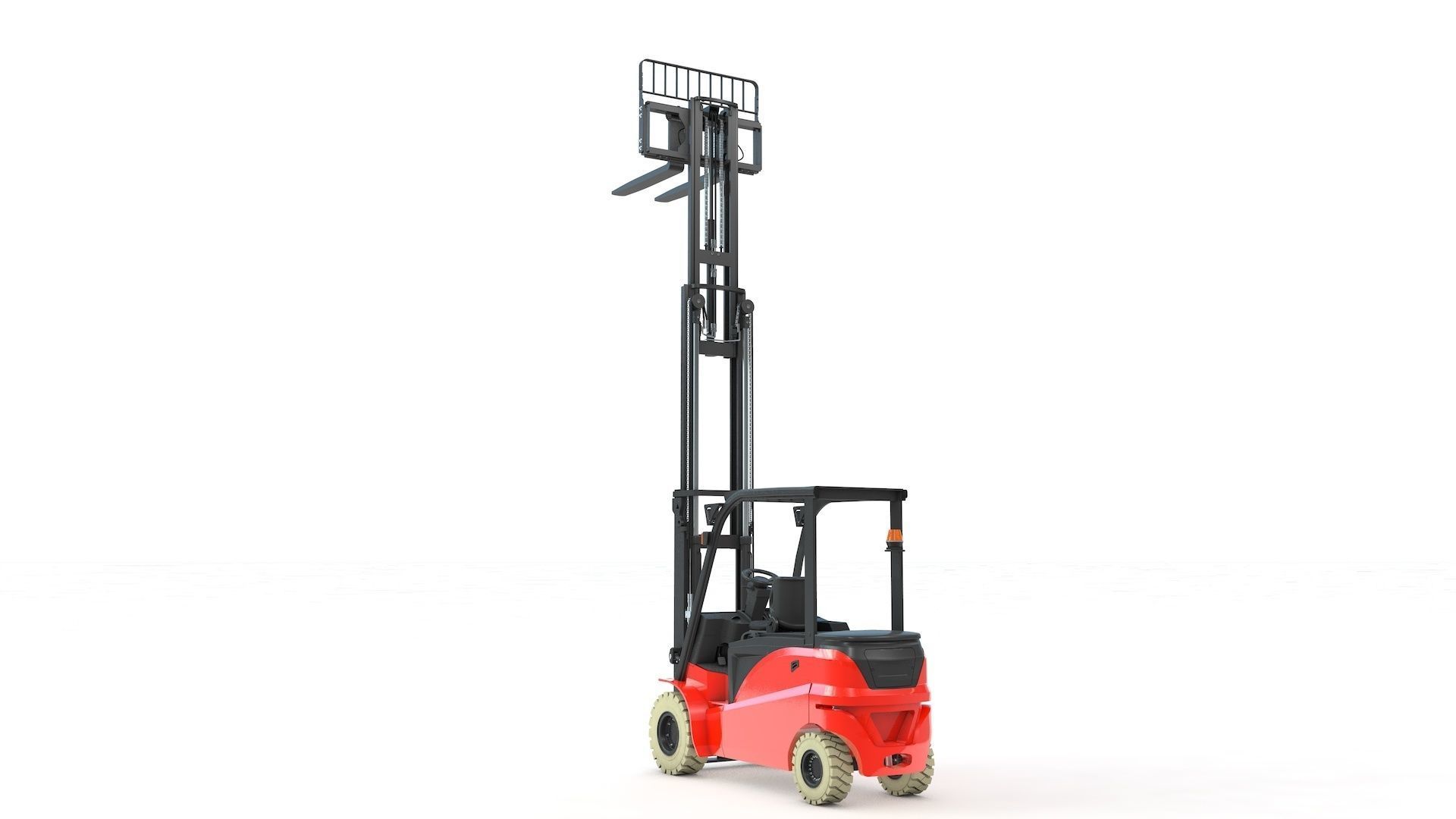 Electrical Forklift Rigged and Animated 3D model_57