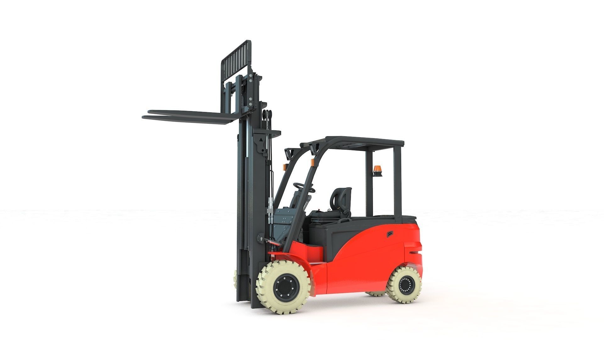 Electrical Forklift Rigged and Animated 3D model_51
