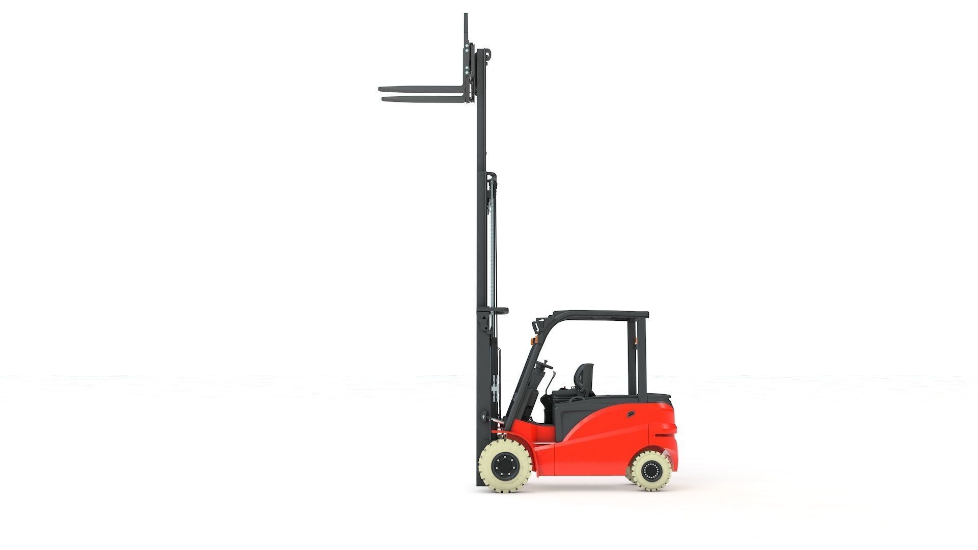 Electrical Forklift Rigged and Animated 3D model_56