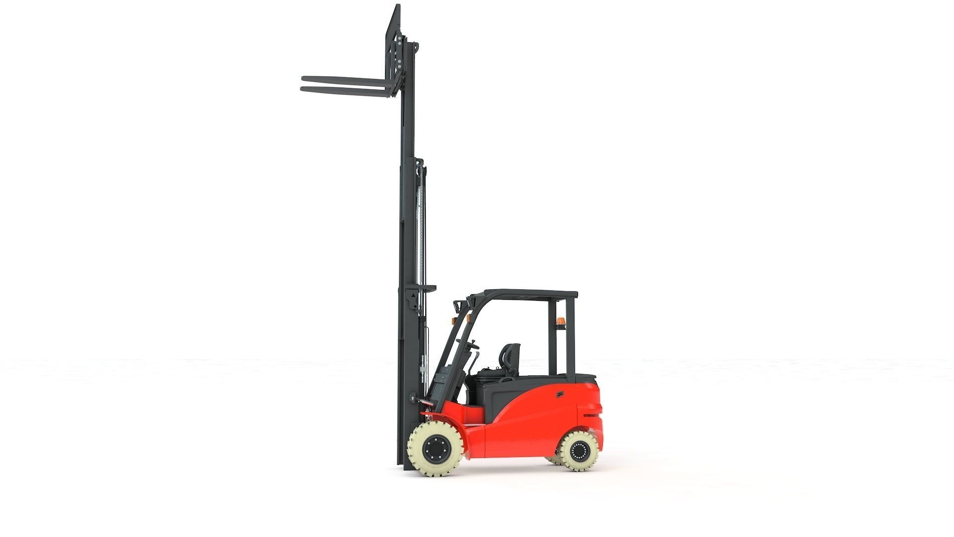 Electrical Forklift Rigged and Animated 3D model_55