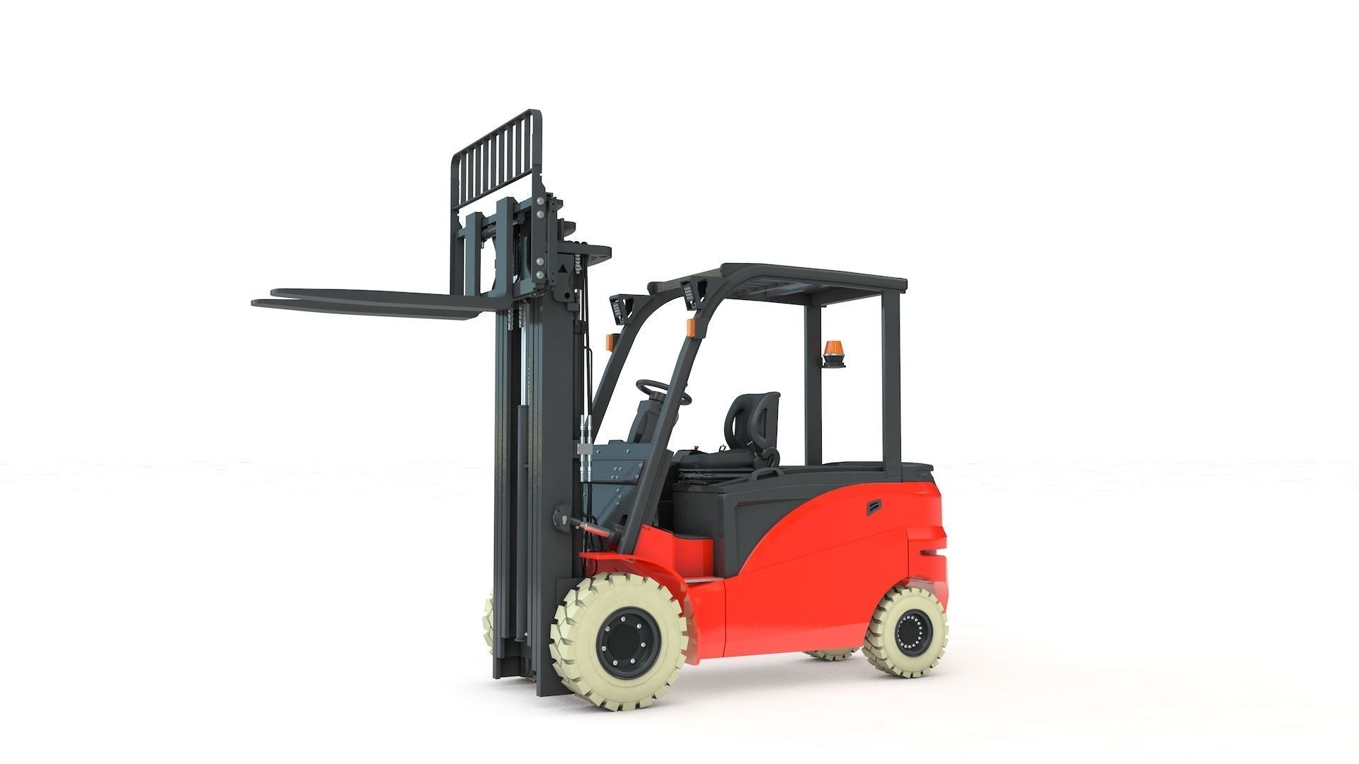Electrical Forklift Rigged and Animated 3D model_50