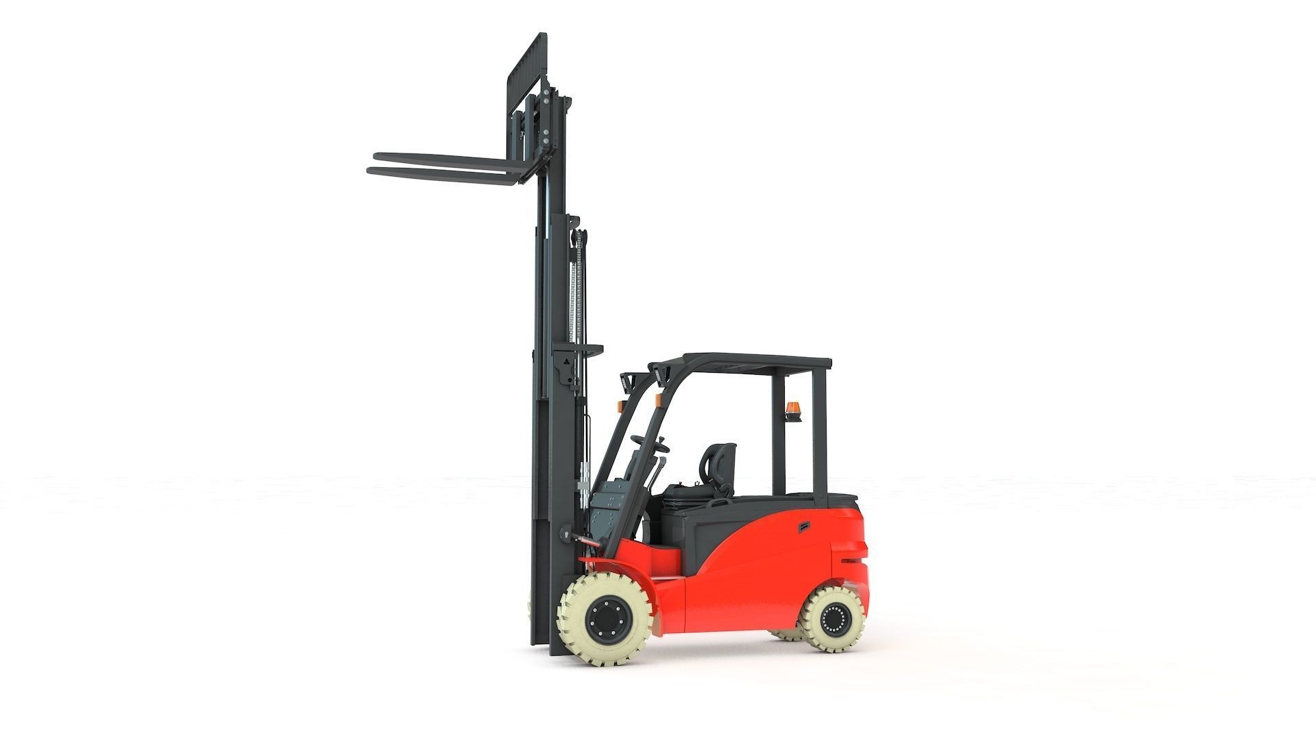 Electrical Forklift Rigged and Animated 3D model_53
