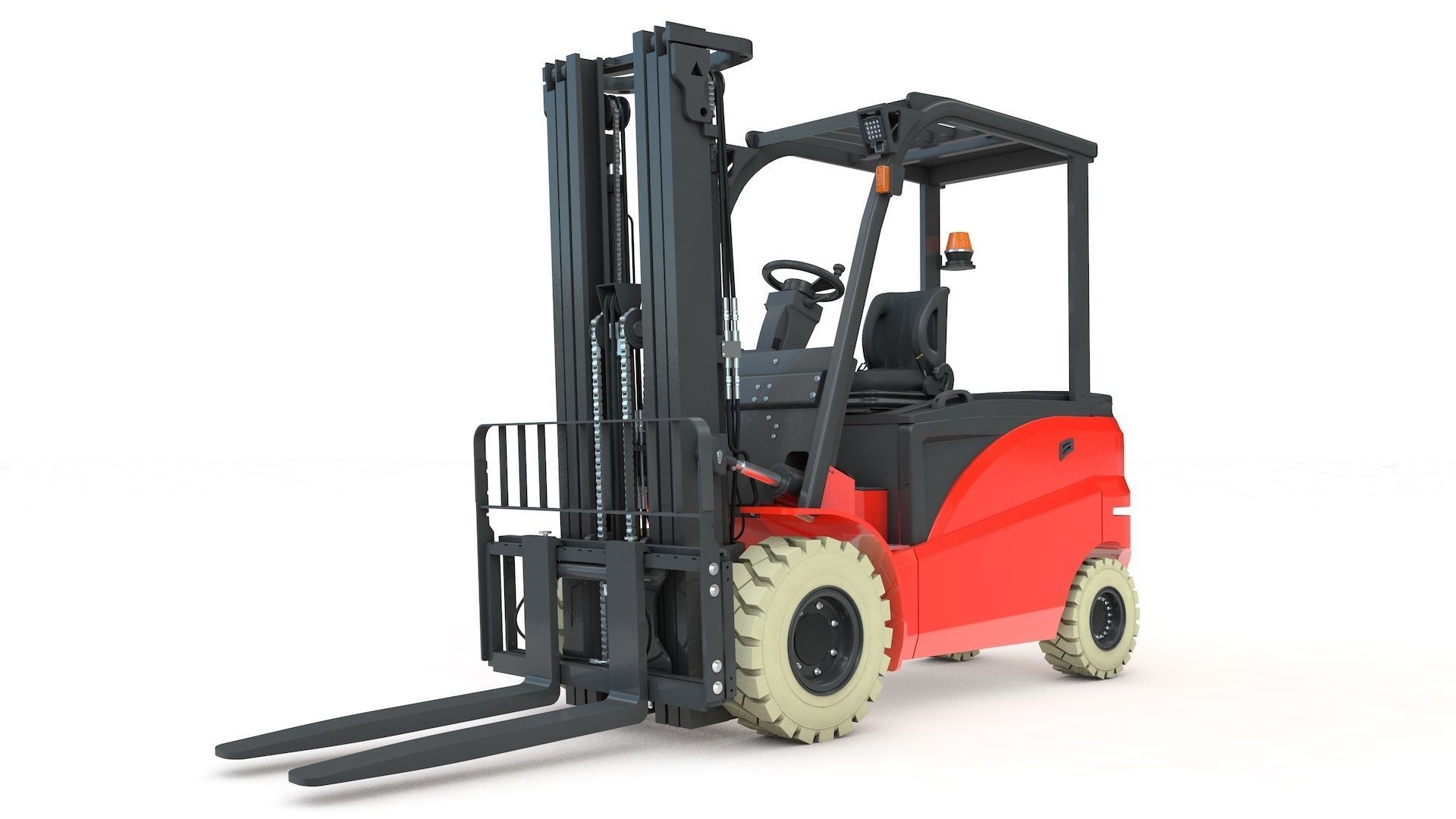 Electrical Forklift Rigged and Animated 3D model_27