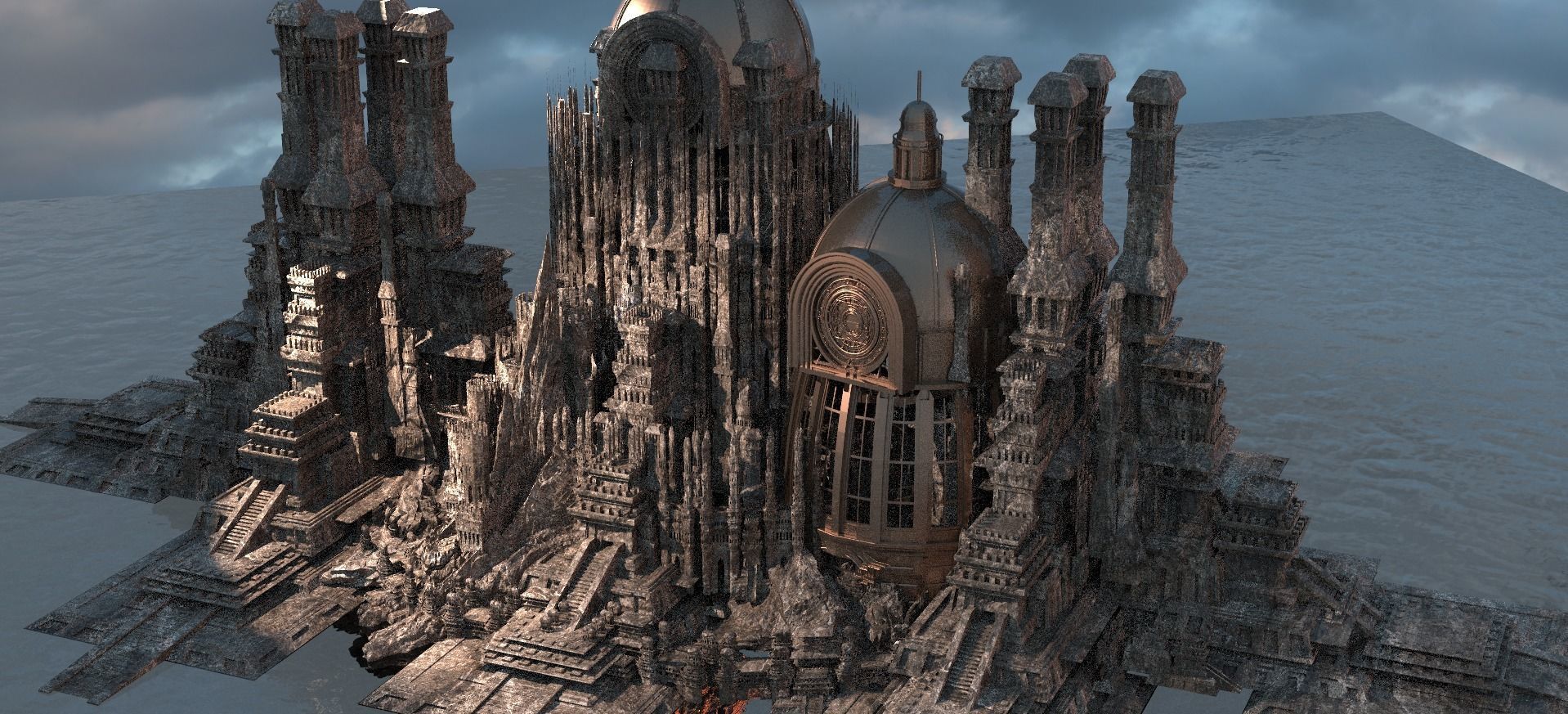 Philistine empire City Kitbash 3D model_1