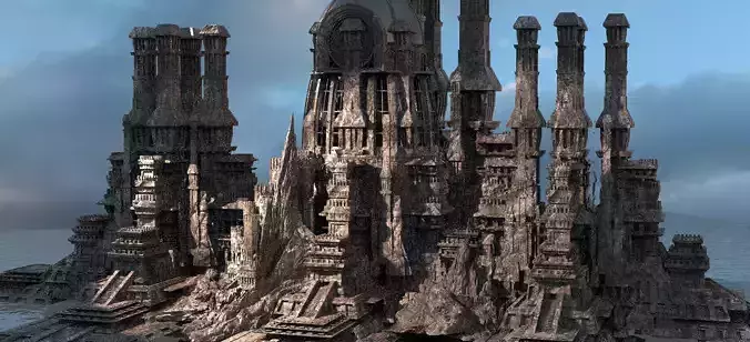 Philistine Empire City Cliffs 3D model