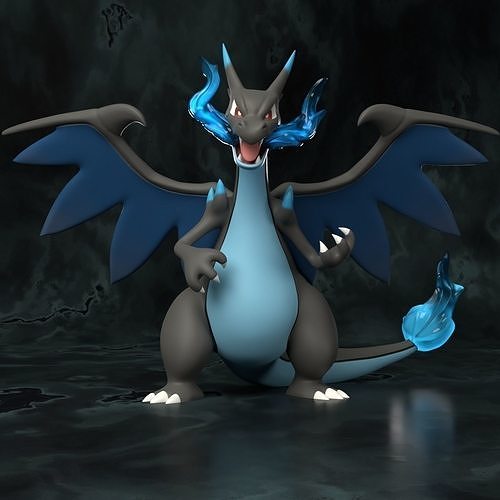 Pokemon - Mega Charizard X  3D print model