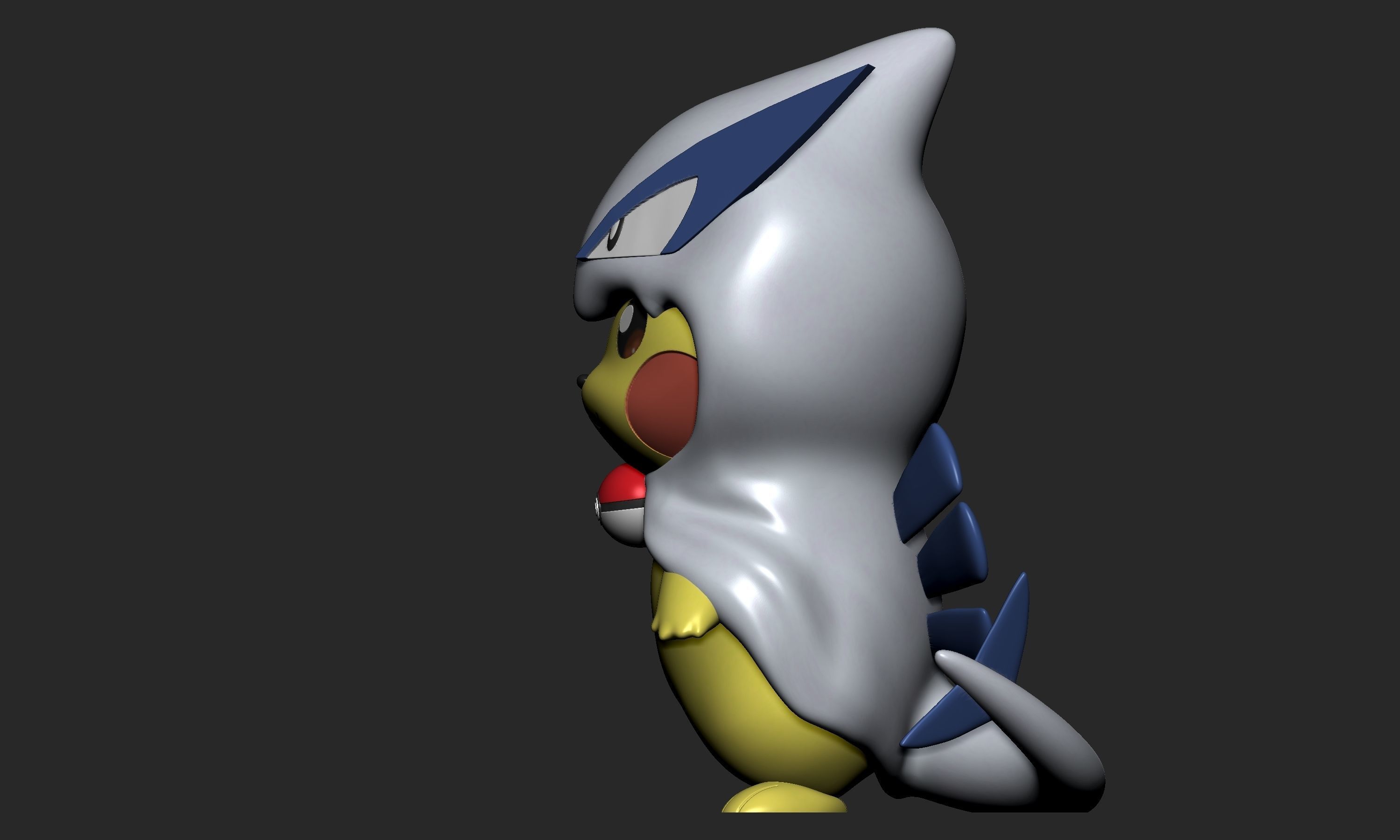 Pokemon - Pikachu Lugia Cosplay 3D print model_4