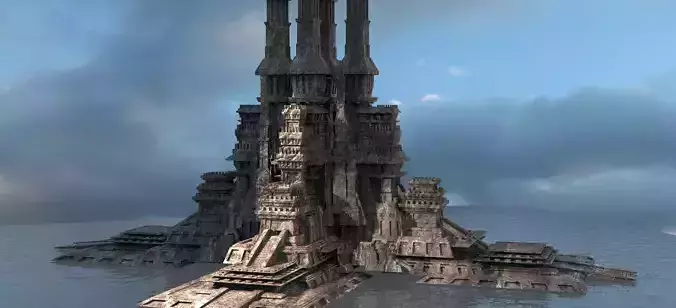 Philistine Empire City Cliffs 2  3D model