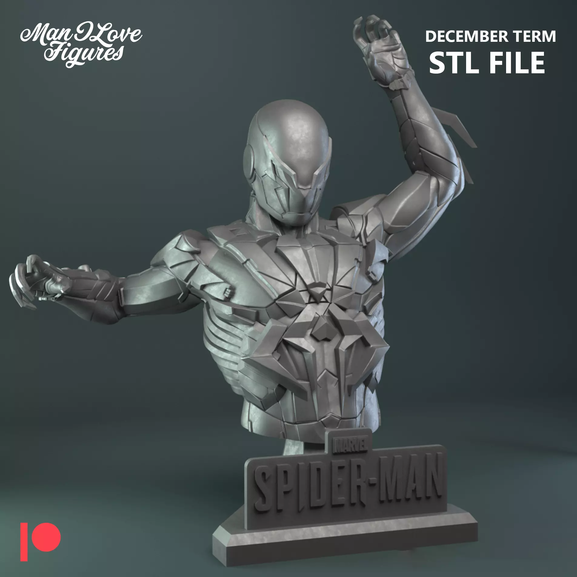 SPIDERMAN 2099 BUST 3D print model_0