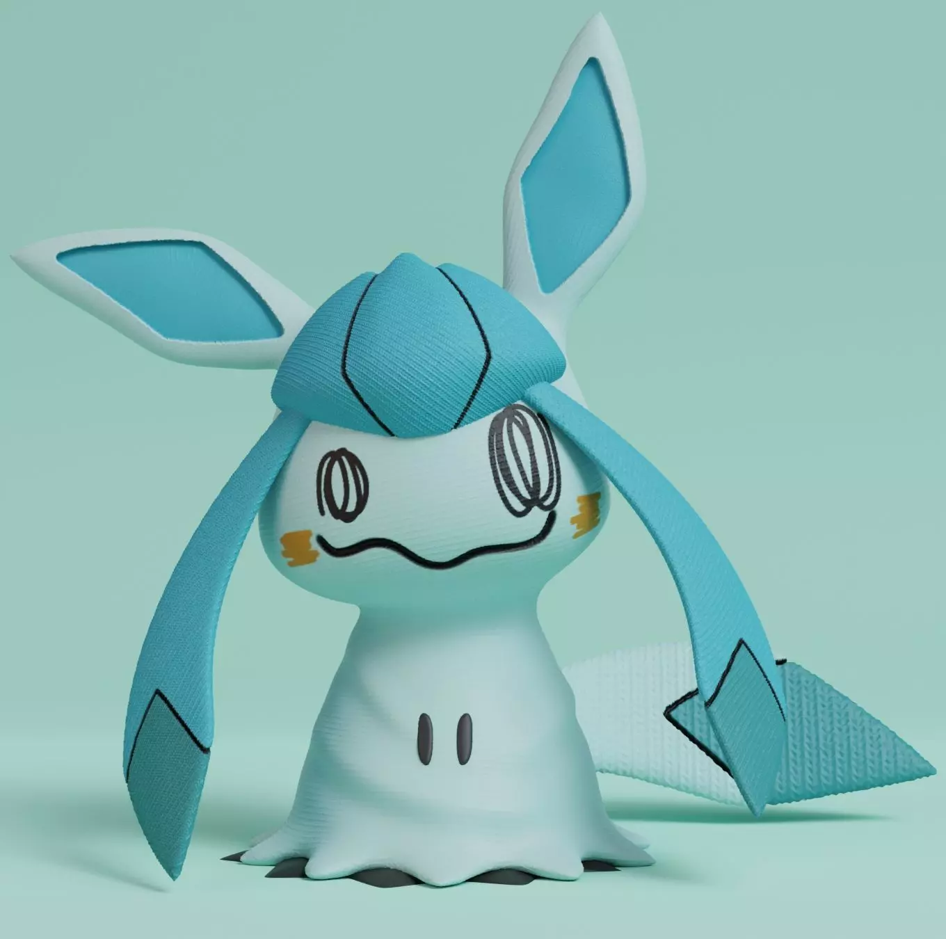 Pokemon - Mimikyu Glaceon 3D print model_0