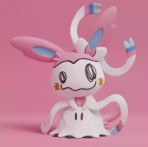 Pokemon - Mimikyu Sylveon 3D print model